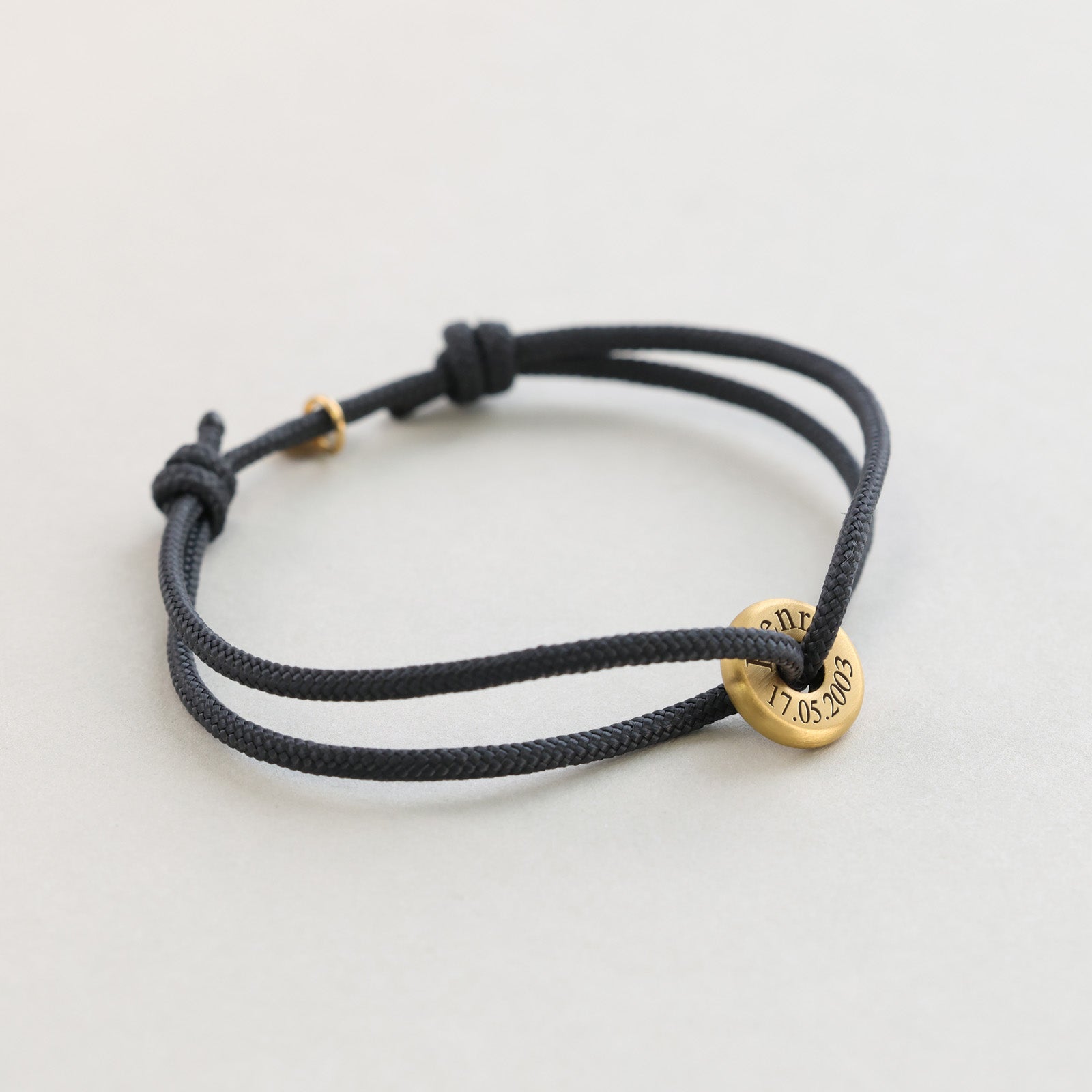 Personalisiertes Segeltau Donut Armband - Gold Herren Armband VIVIANNASCHMUCK