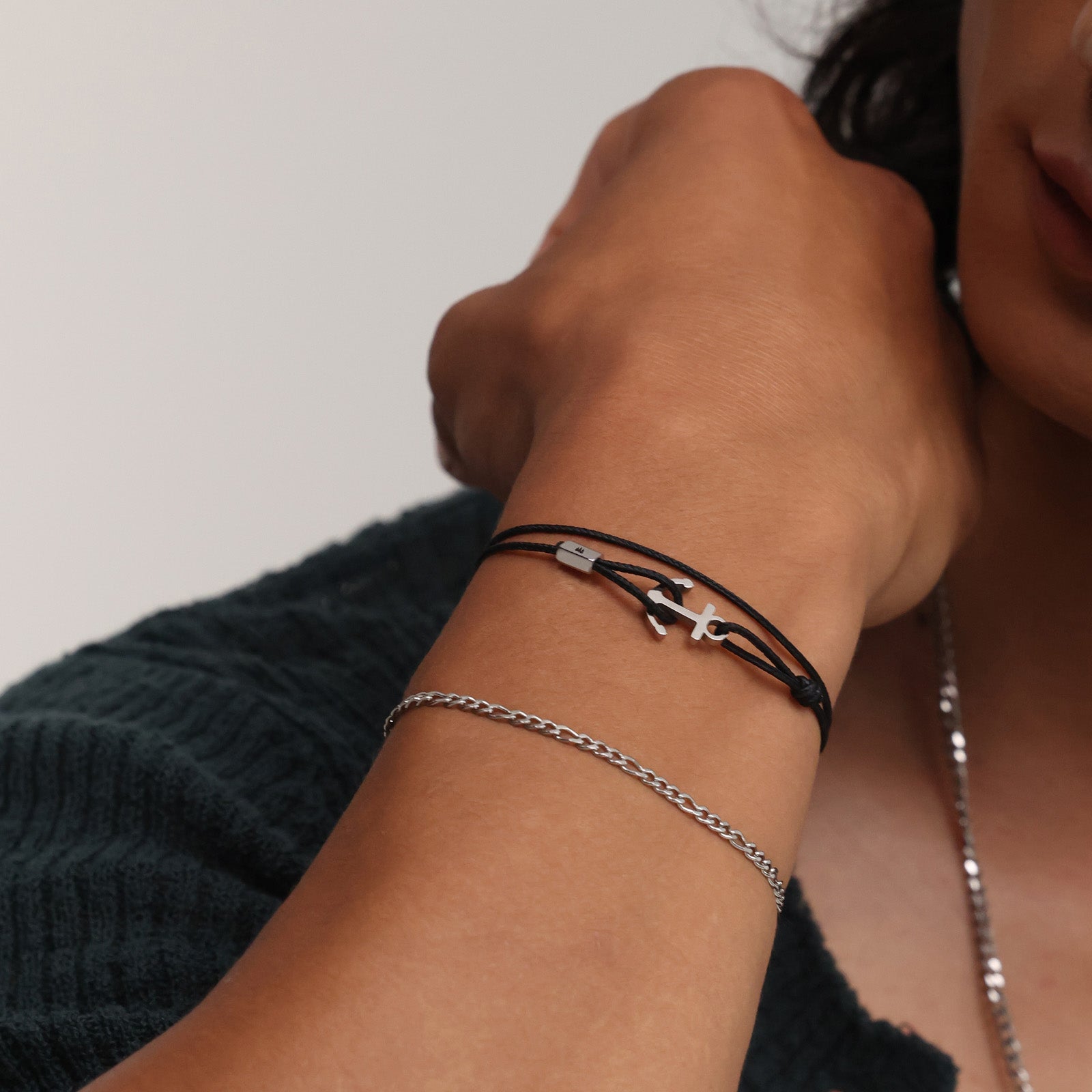 Unisex Armband mit Ankerhaken & Gravur Herren Armband VIVIANNASCHMUCK