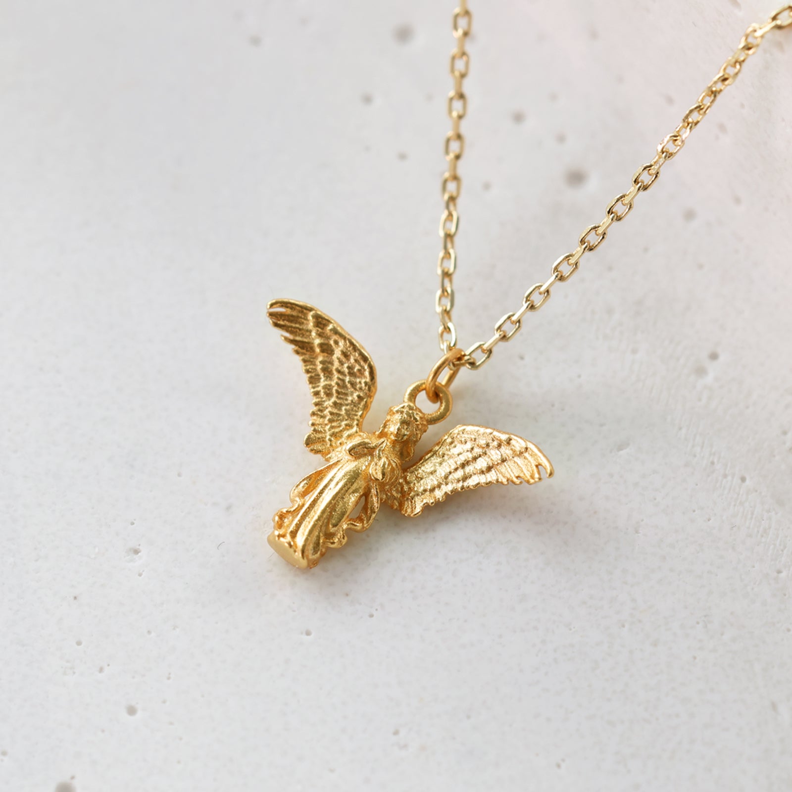 Filigrane Schutzengel Halskette - 925 Sterling Silber