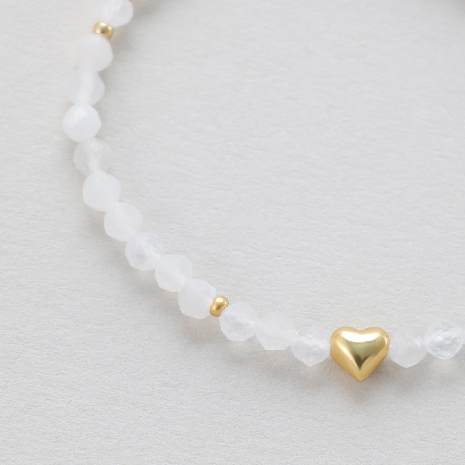 Mondstein-Armband mit Herz - 925er Sterling Silber Damen Armband VIVIANNASCHMUCK