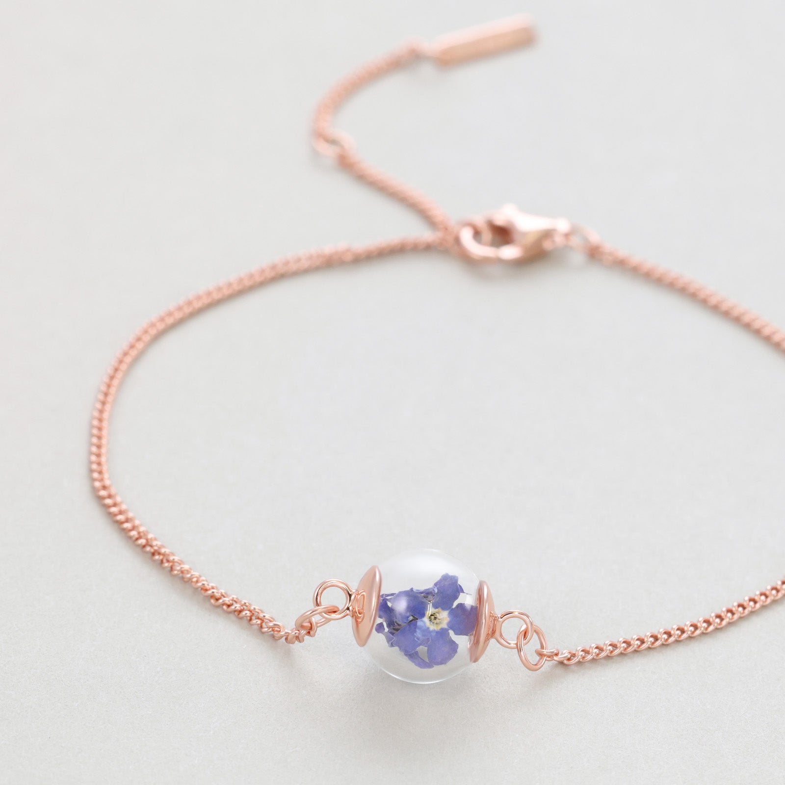 Vergissmeinnicht Armband mit Gravur - 925er Sterling Silber Damen Armband VIVIANNASCHMUCK