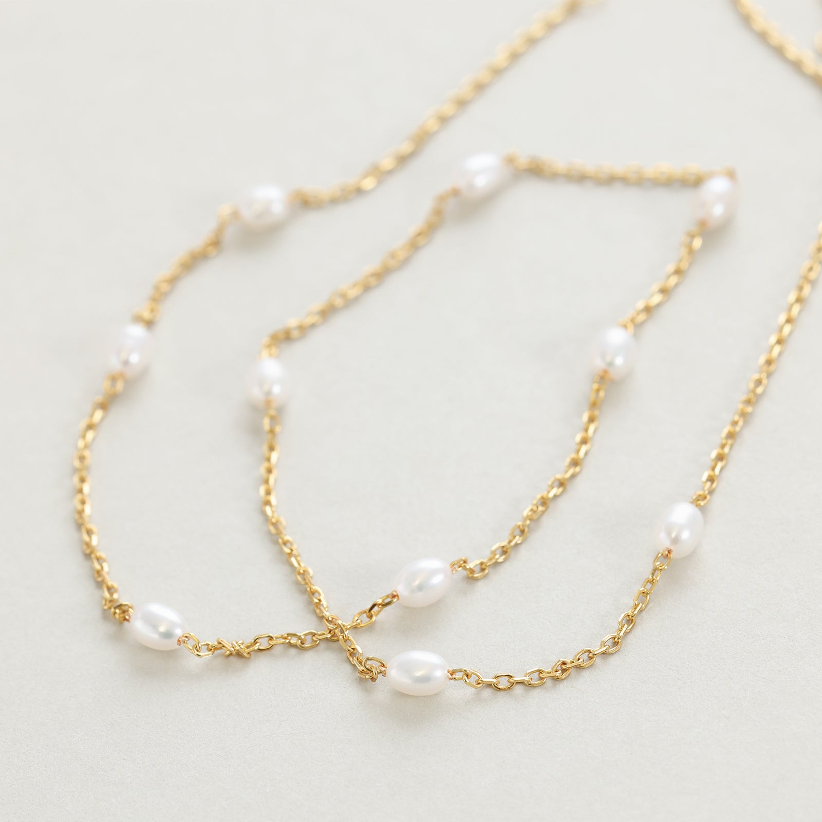 Freshwater pearl necklace - 925 sterling silver - minimalist gift