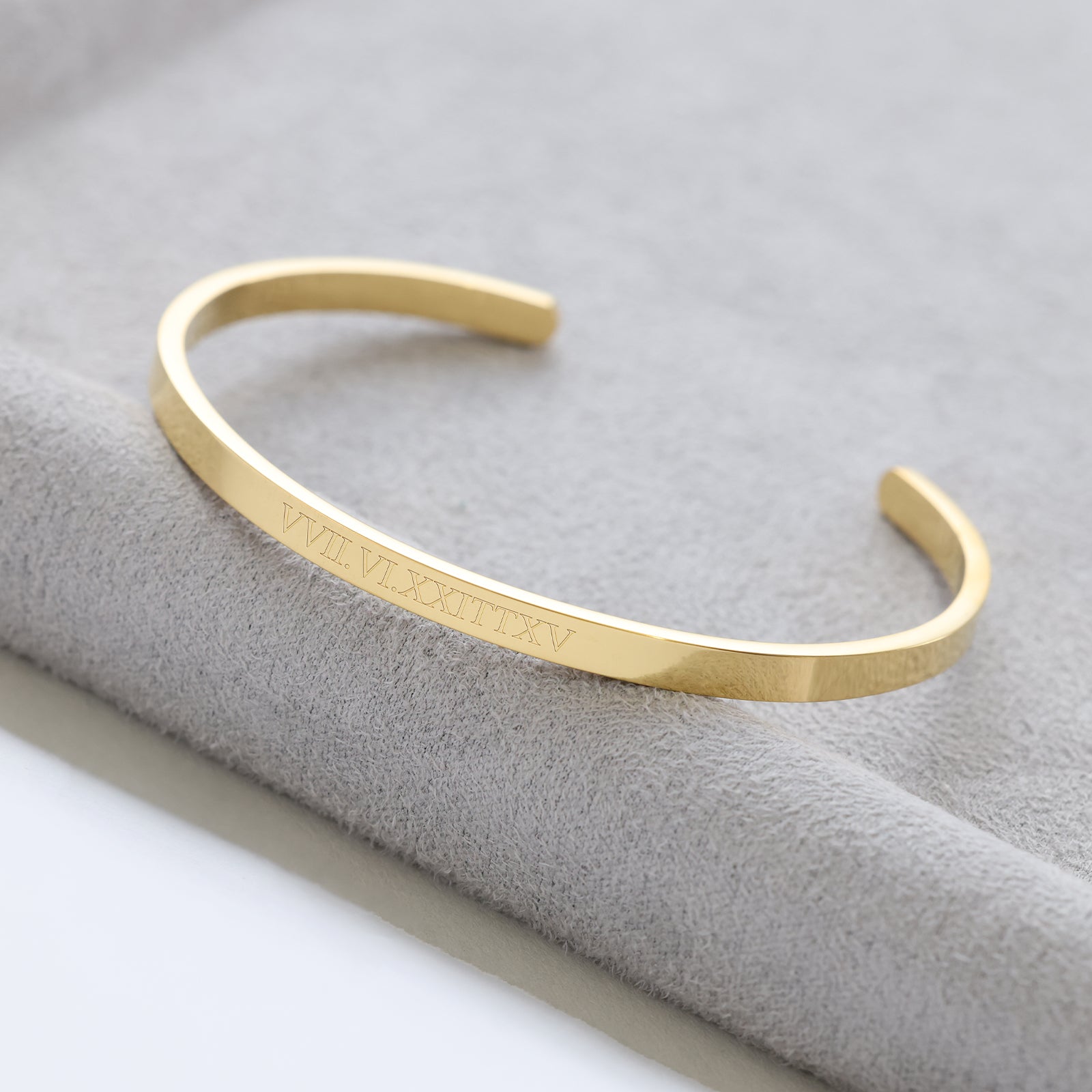 Personalisierter Armreif mit Wunschgravur - Edelstahl oder 925 Sterling Silber Damen Armband VIVIANNASCHMUCK