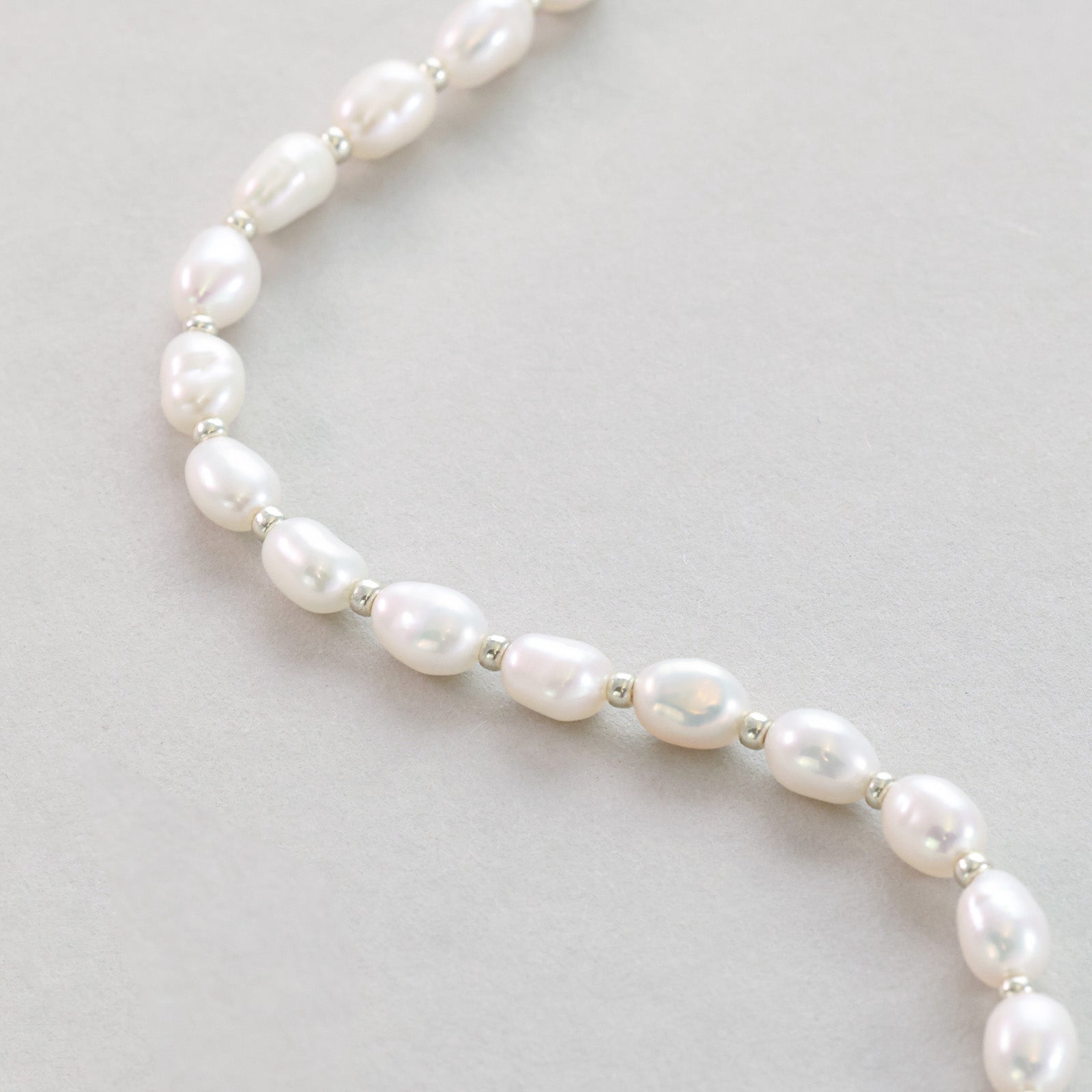 Süßwasserperlen Armband Unisex - 925 Sterling Silber Herren Armband VIVIANNASCHMUCK