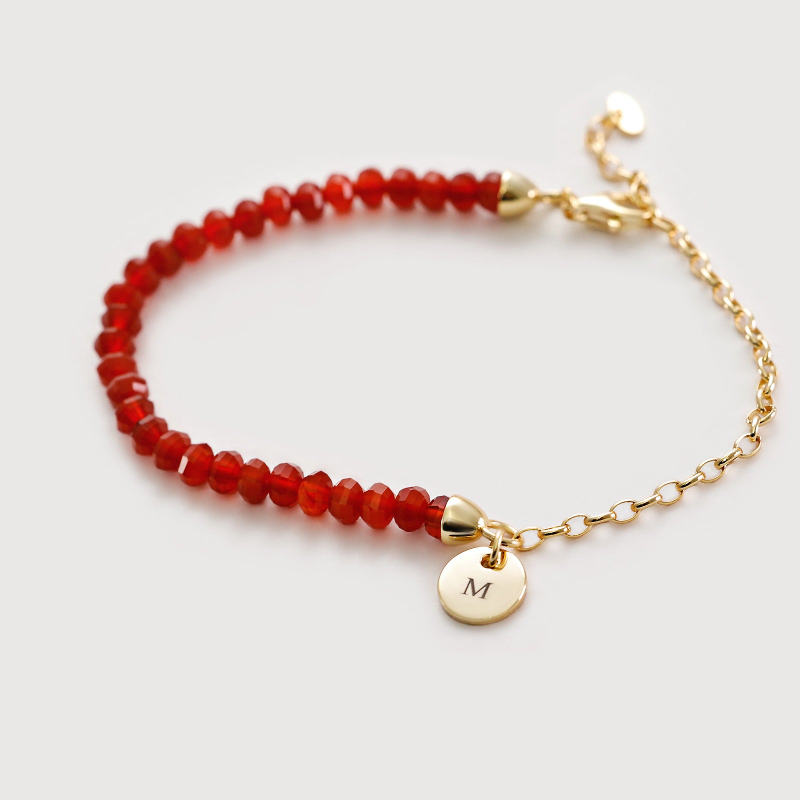 Karneol-Armband - 925er Sterling Silber