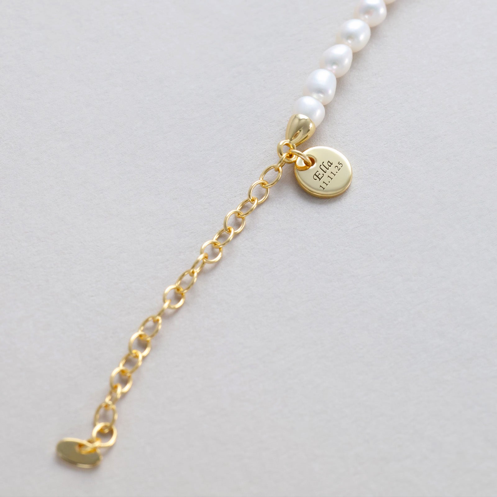 Süßwasserperlen Armband mit zartem Kreuz - 925 Sterling Silber Damen Armband VIVIANNASCHMUCK