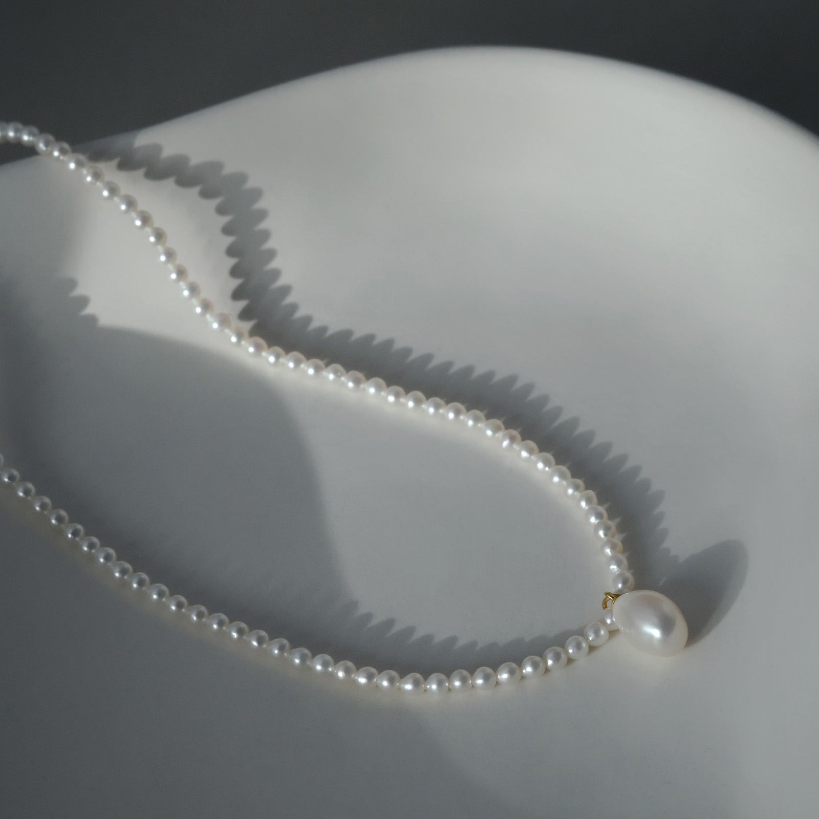 Süßwasserperlen Halskette mit Perlenanhänger - 925er Sterling Silber Damen Halskette VIVIANNASCHMUCK