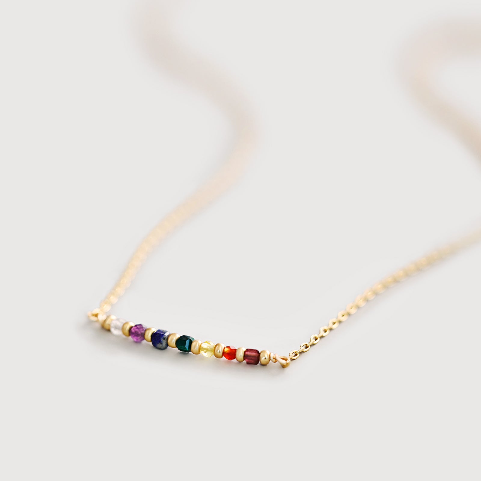 Chakra-Heilsteinkette - 925er Sterling Silber Damen Halskette VIVIANNASCHMUCK