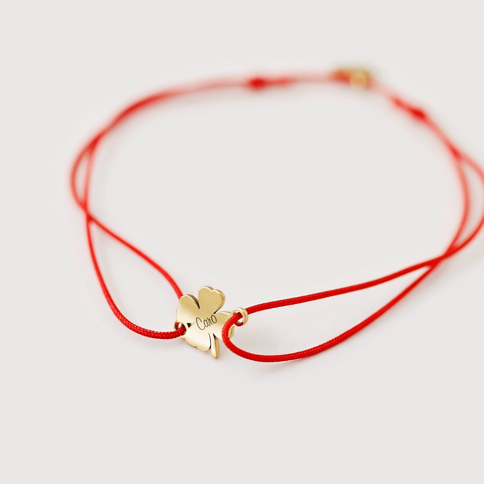 Personalisiertes Glücksbringer Armband mit Kleeblatt