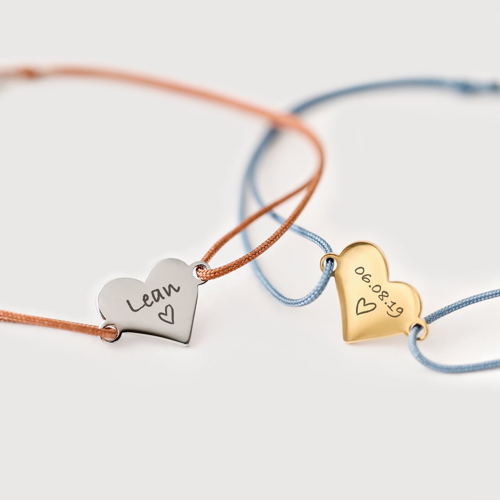 Feines Herz-Armband mit Wunschtext