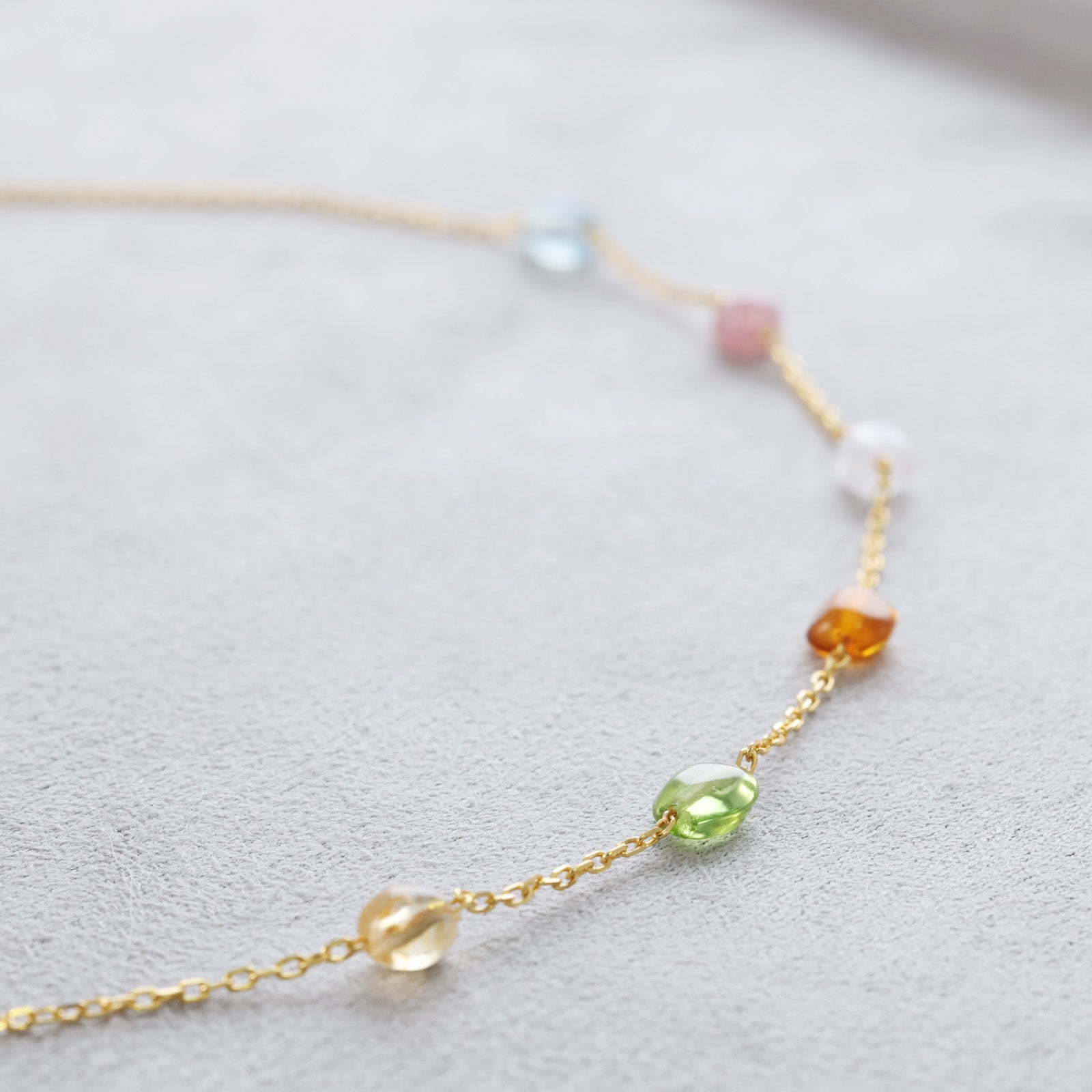 Energie-Halskette mit natürlichen Edelsteinene - 925er Sterling Silber Damen Halskette VIVIANNASCHMUCK