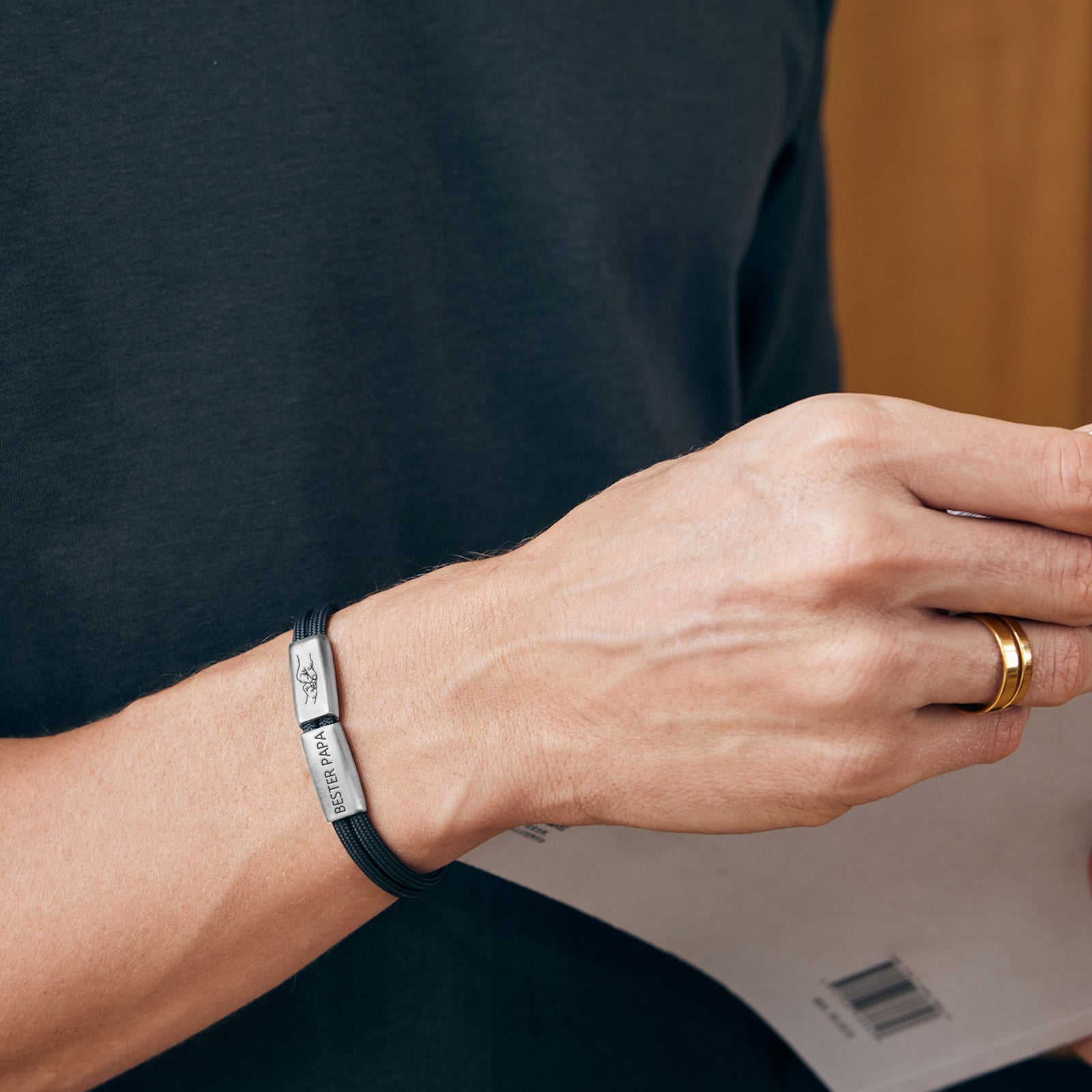 Segeltau Armband mit Gravur Herren Armband VIVIANNASCHMUCK