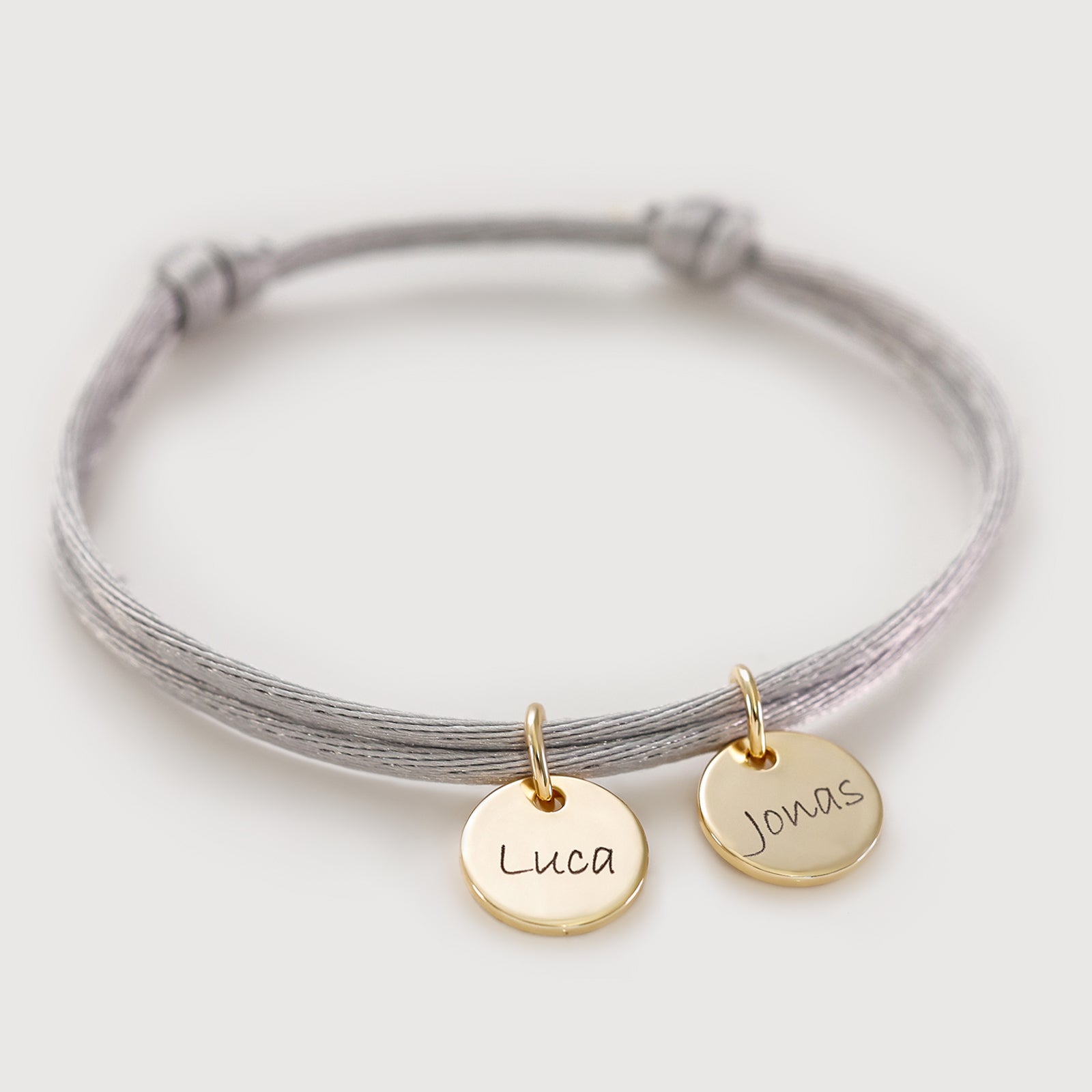 Personalisiertes Satin Armband - 925er Sterling Silber