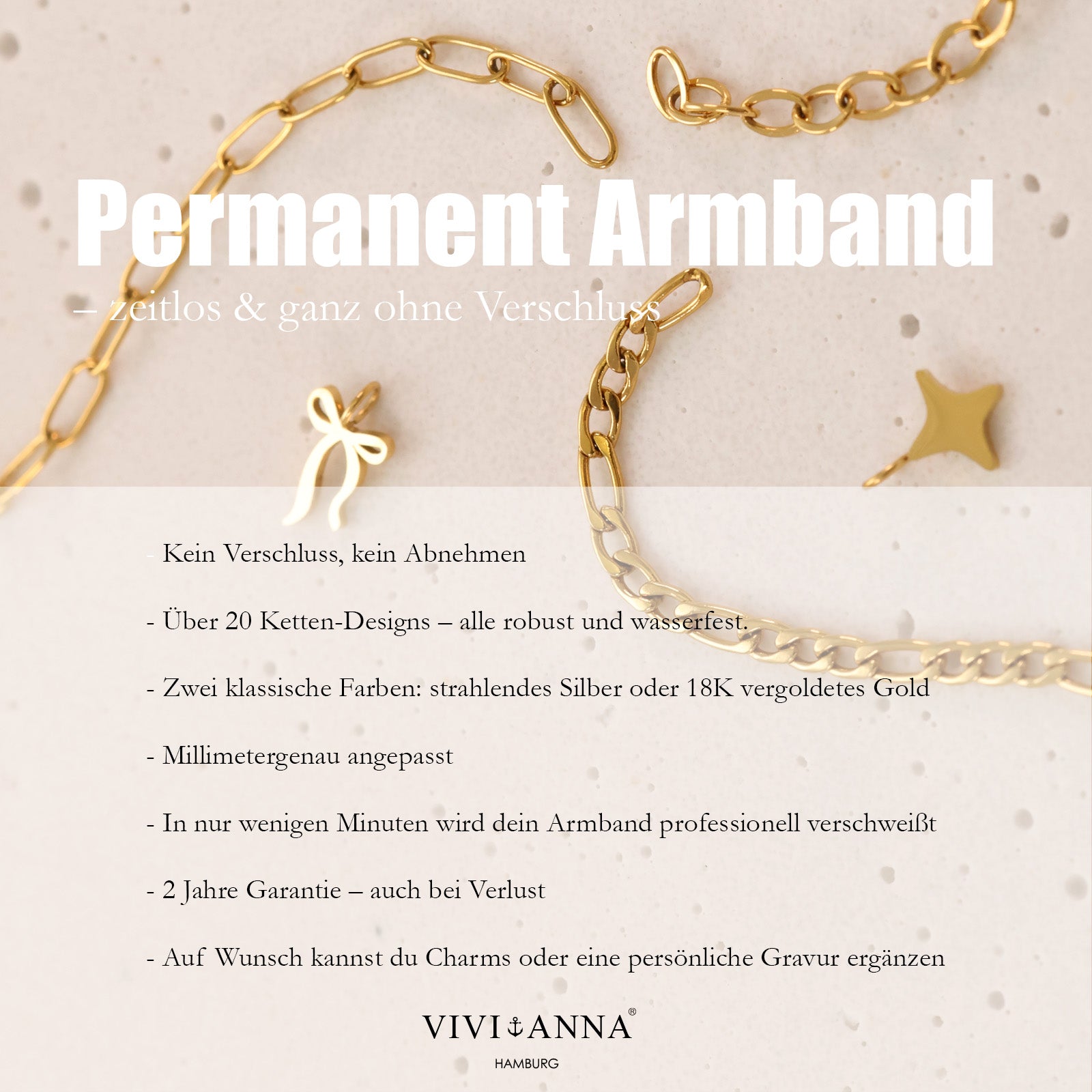 Permanent Armband mit Gravur