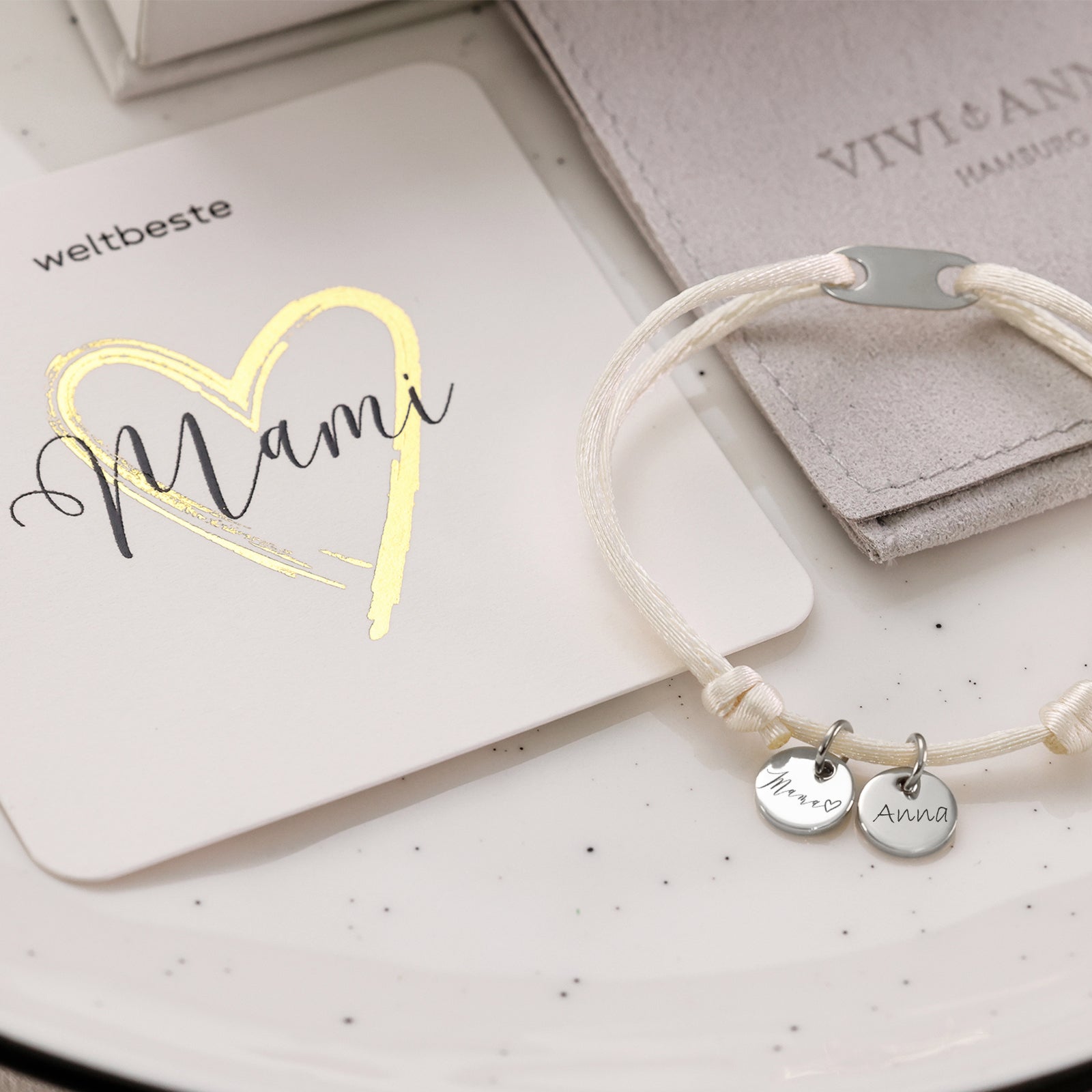 Satinarmband mit Gravur