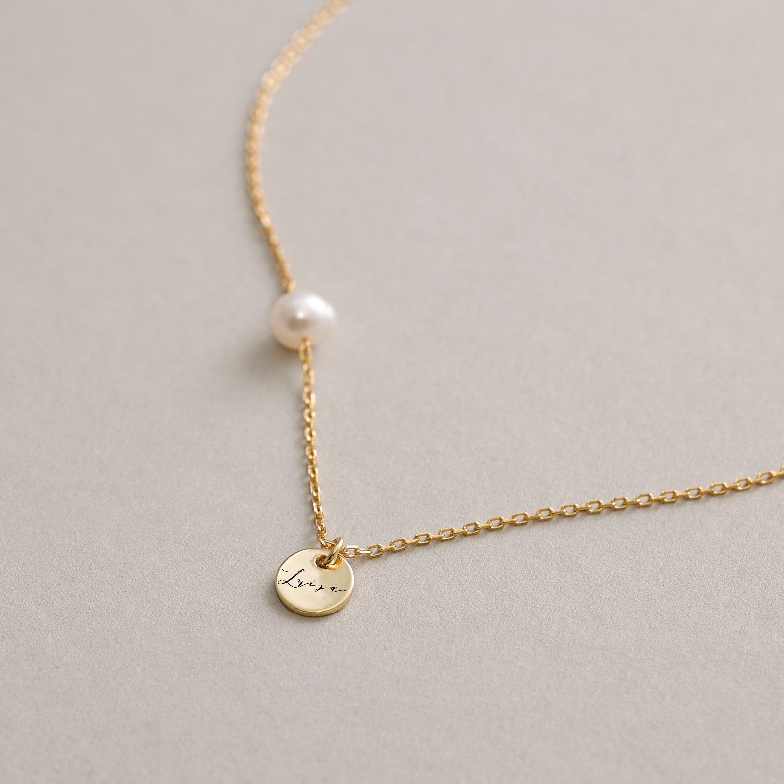 Personalisiert 925er Silber Kette mit Süßwasserperle - Damen Perlenkette - Harmonie Kette - Zuchtperlen - Geschenke für Sie - KS008 - VIVIANNASCHMUCK