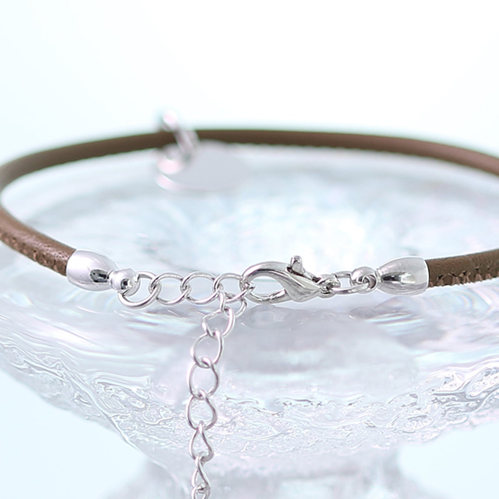 Leather Bracelet Personalized Bracelet with Engraving - Silver Gold Rose Gold - Multicolored - Wedding Gift - Personalized Gifts - A123
