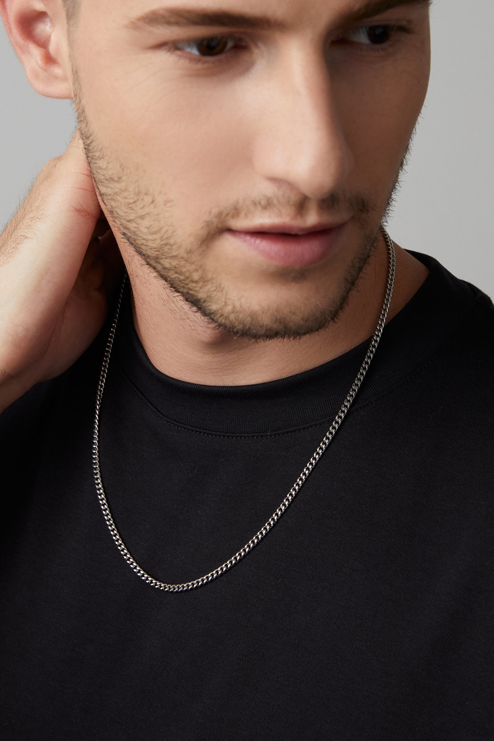 High-quality men's necklace made of stainless steel
