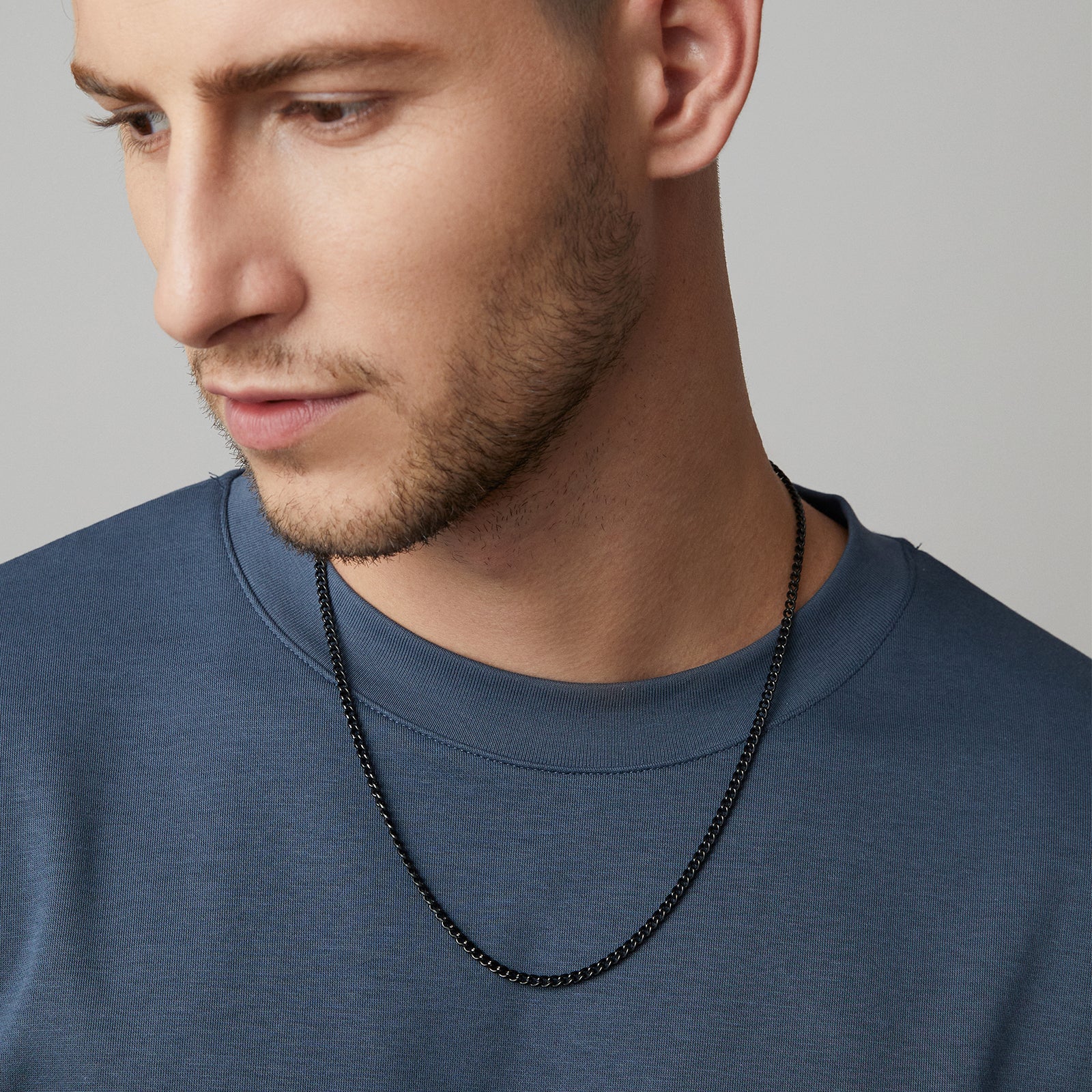 High-quality men's necklace made of stainless steel