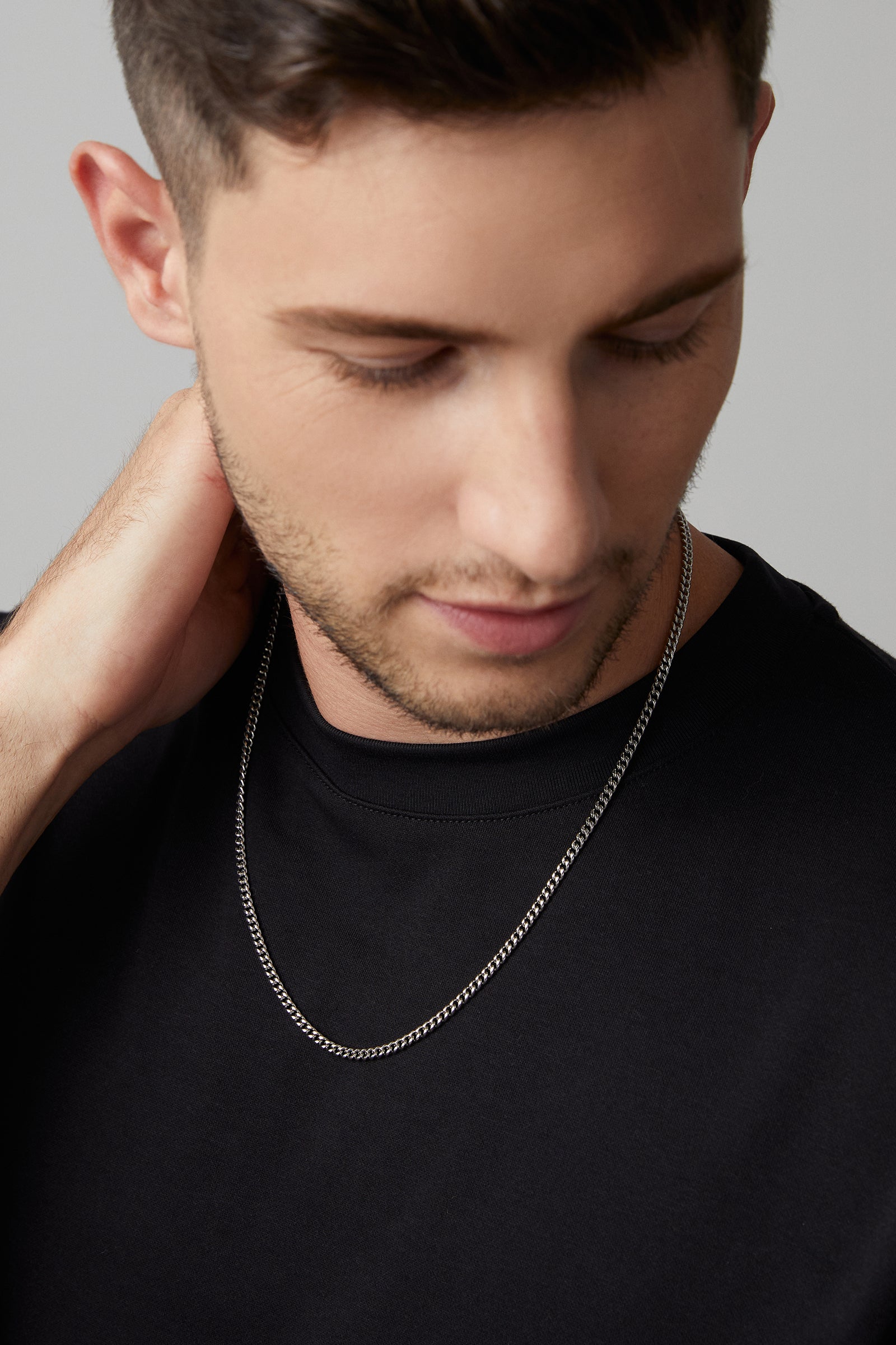 High-quality men's necklace made of stainless steel