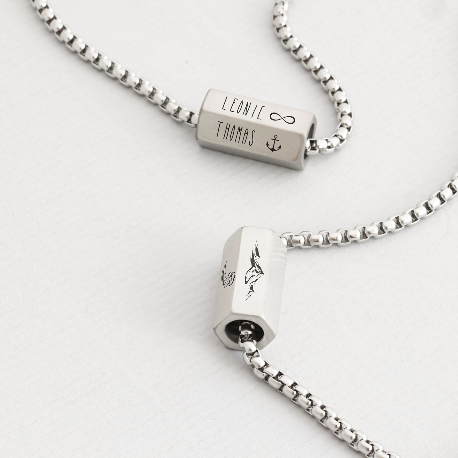 Personalized Men's Necklace - 6-sided