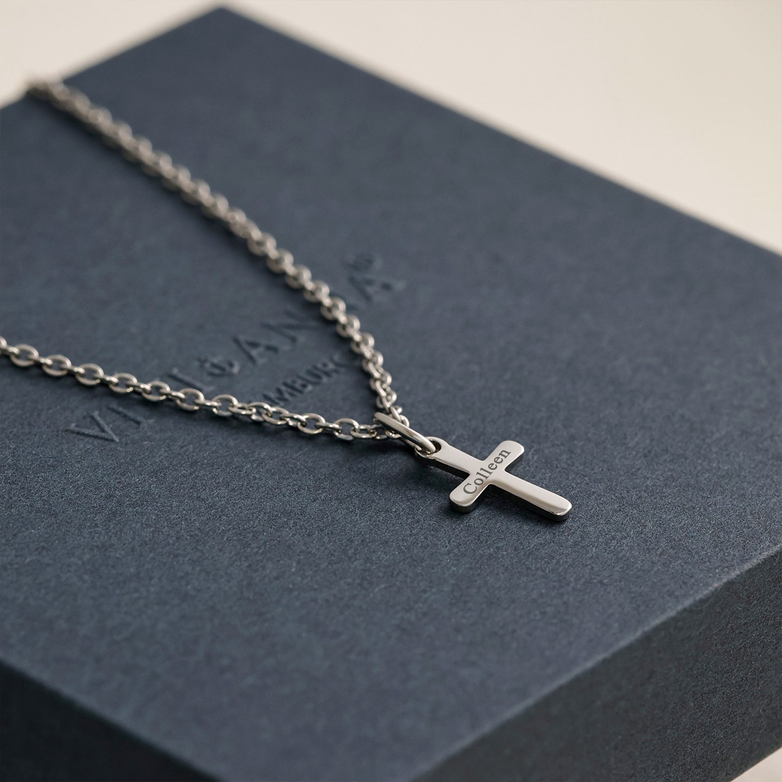 Hochwertige Herren Mini-Kreuzkette - Personalisierte Kette