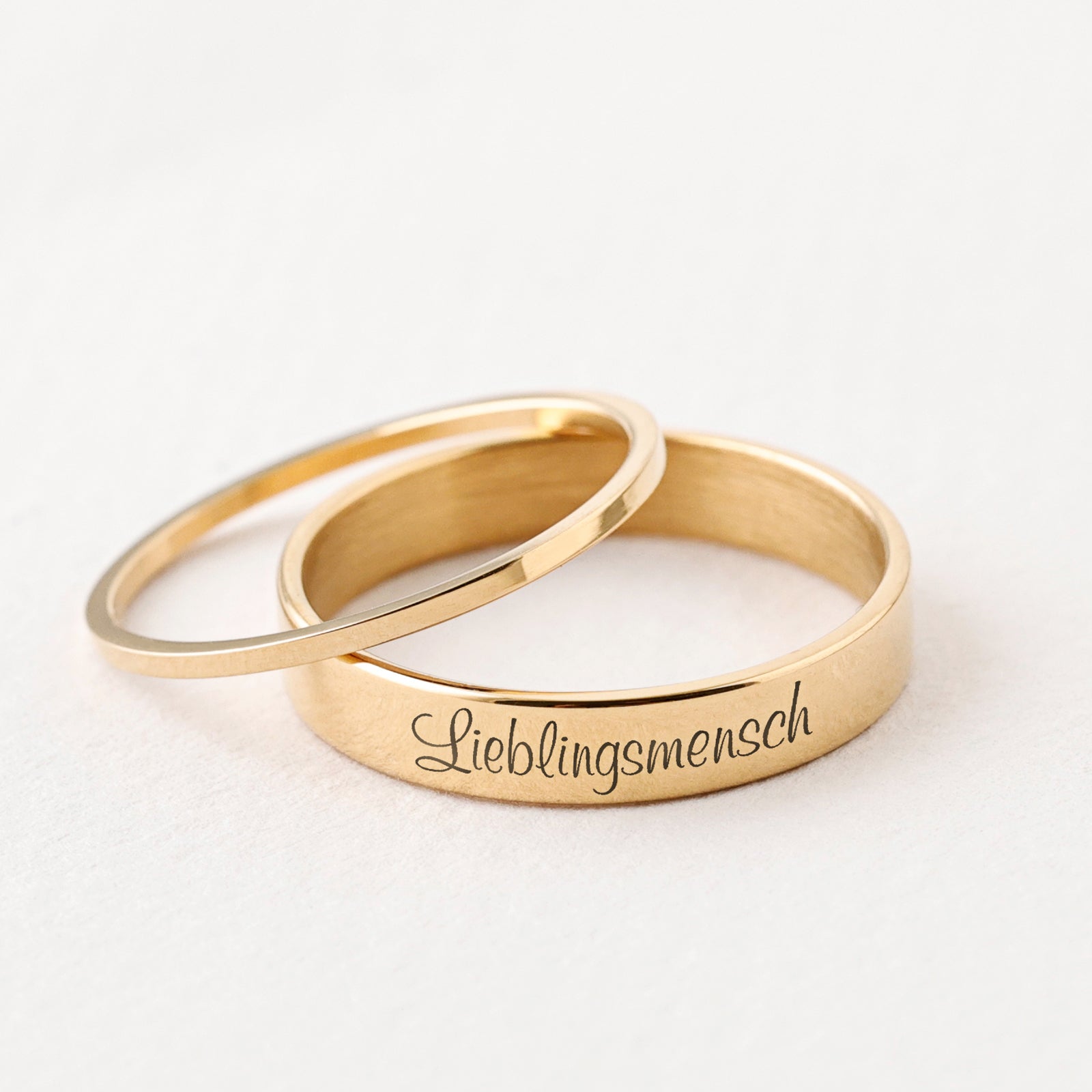 Personalized Men's Minimalist Ring with Engraving - 3 mm