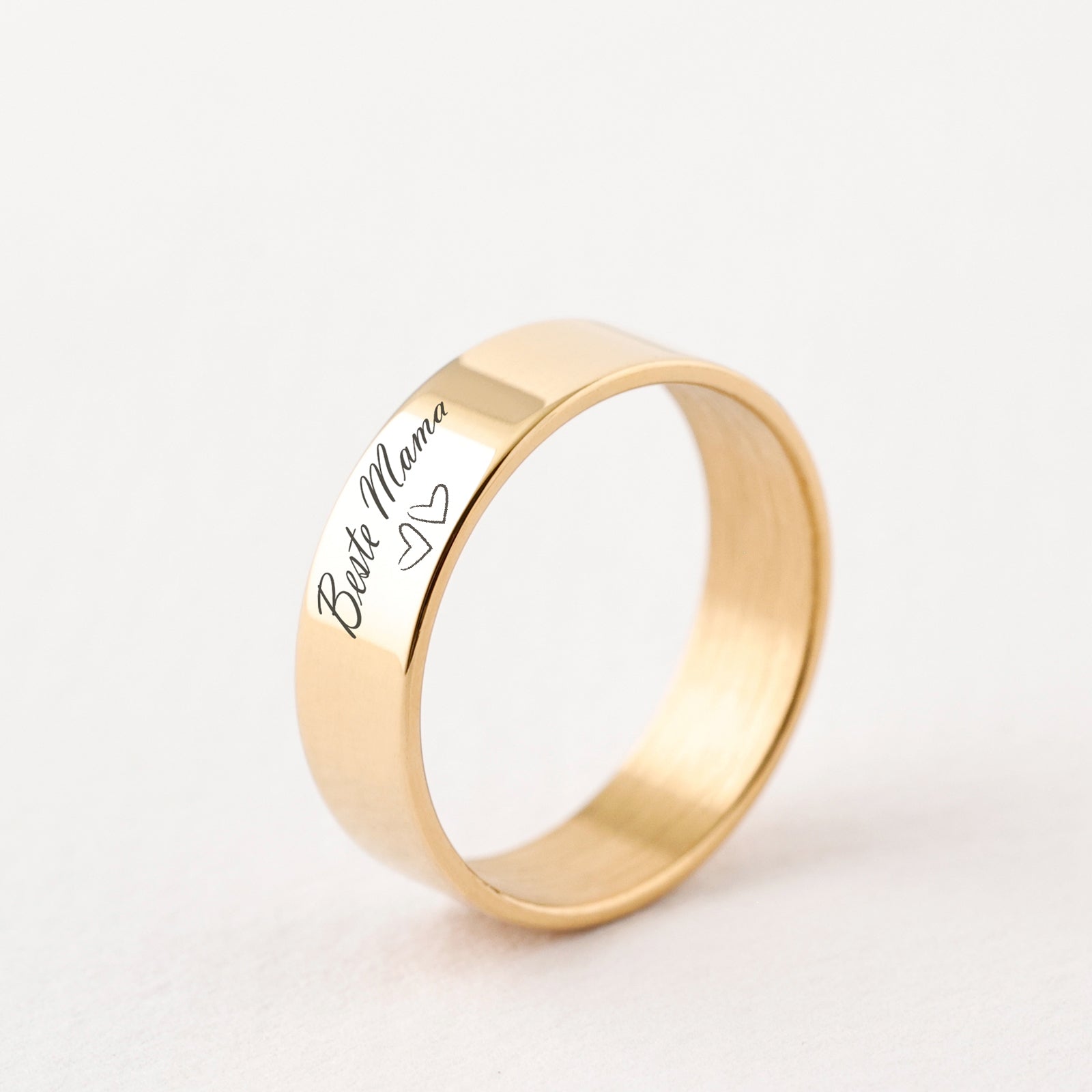 Personalized Men's Name Ring with Engraving - 6 mm