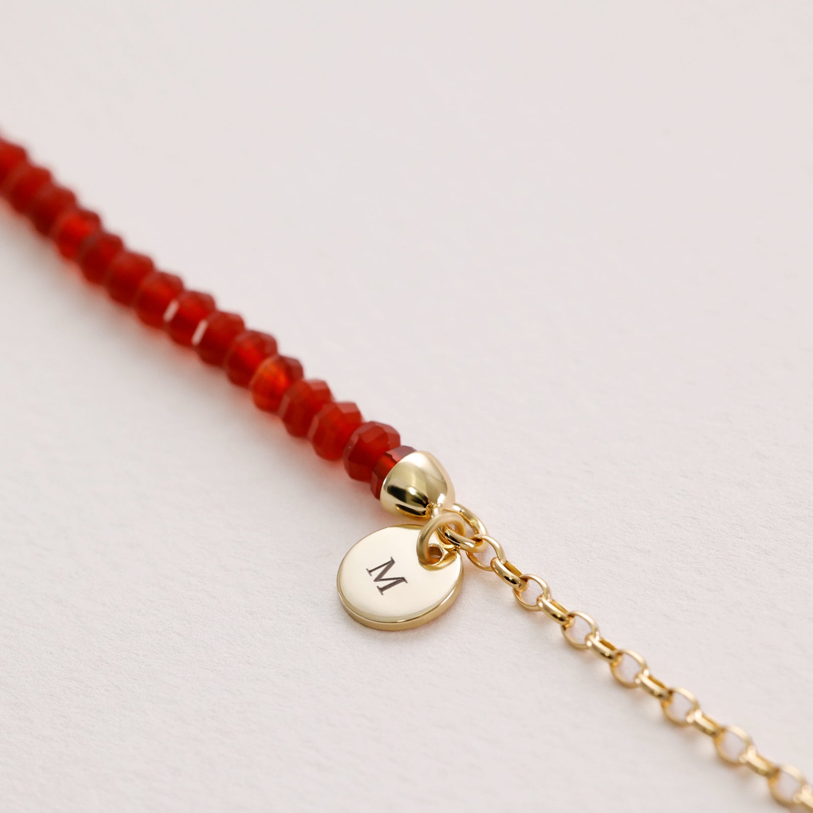 Carnelian bracelet - 925 sterling silver