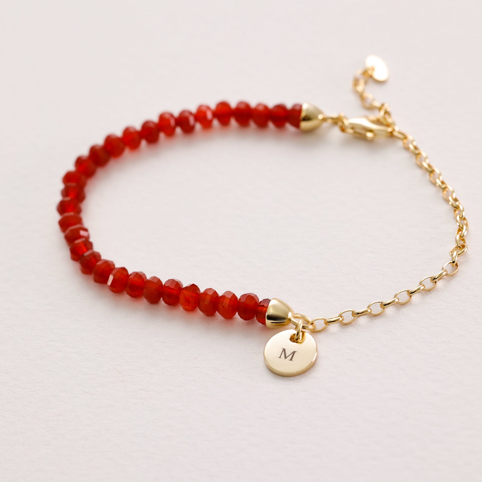 Carnelian bracelet - 925 sterling silver