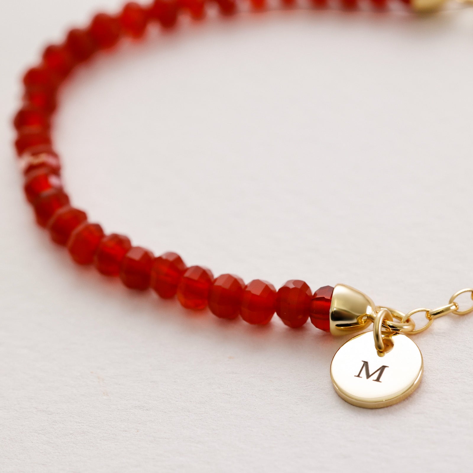 Carnelian bracelet - 925 sterling silver