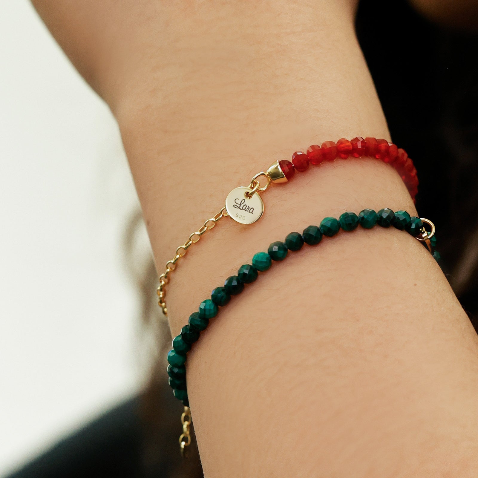 Carnelian bracelet - 925 sterling silver