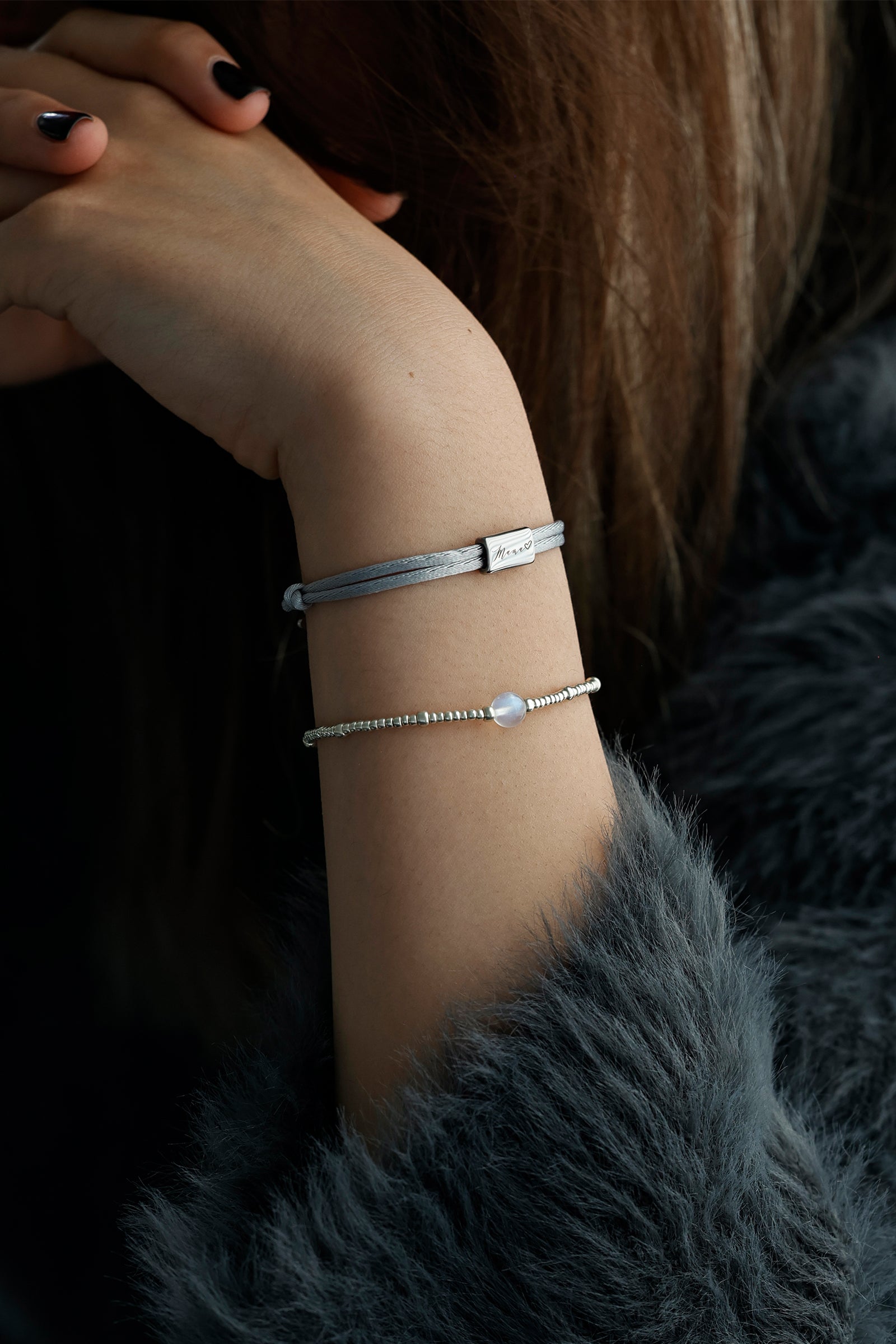 Satin Armband mit Gravur