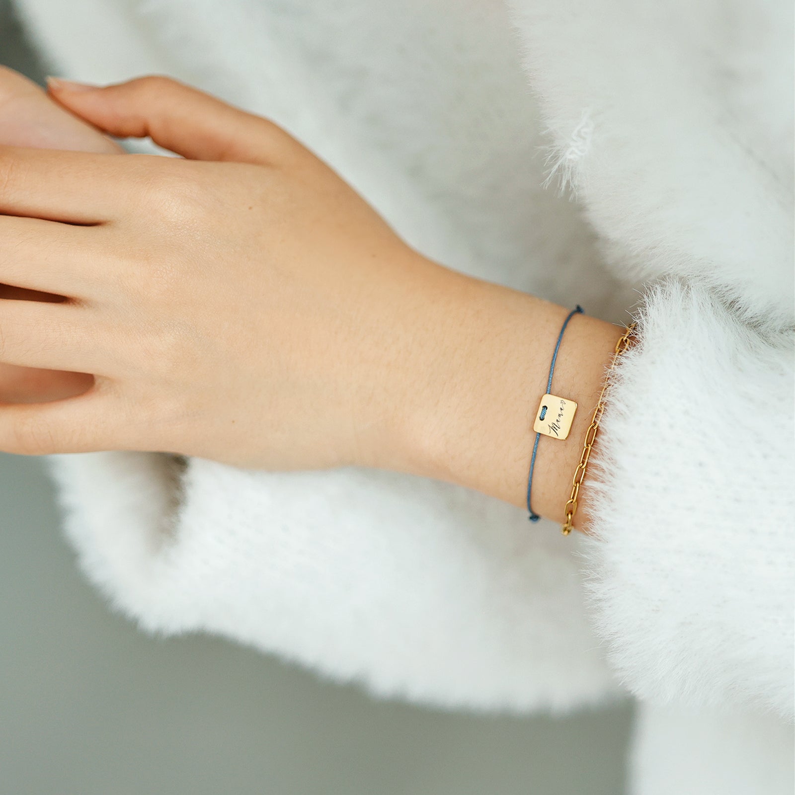 Personalized Unisex Nylon Square Mila Bracelet