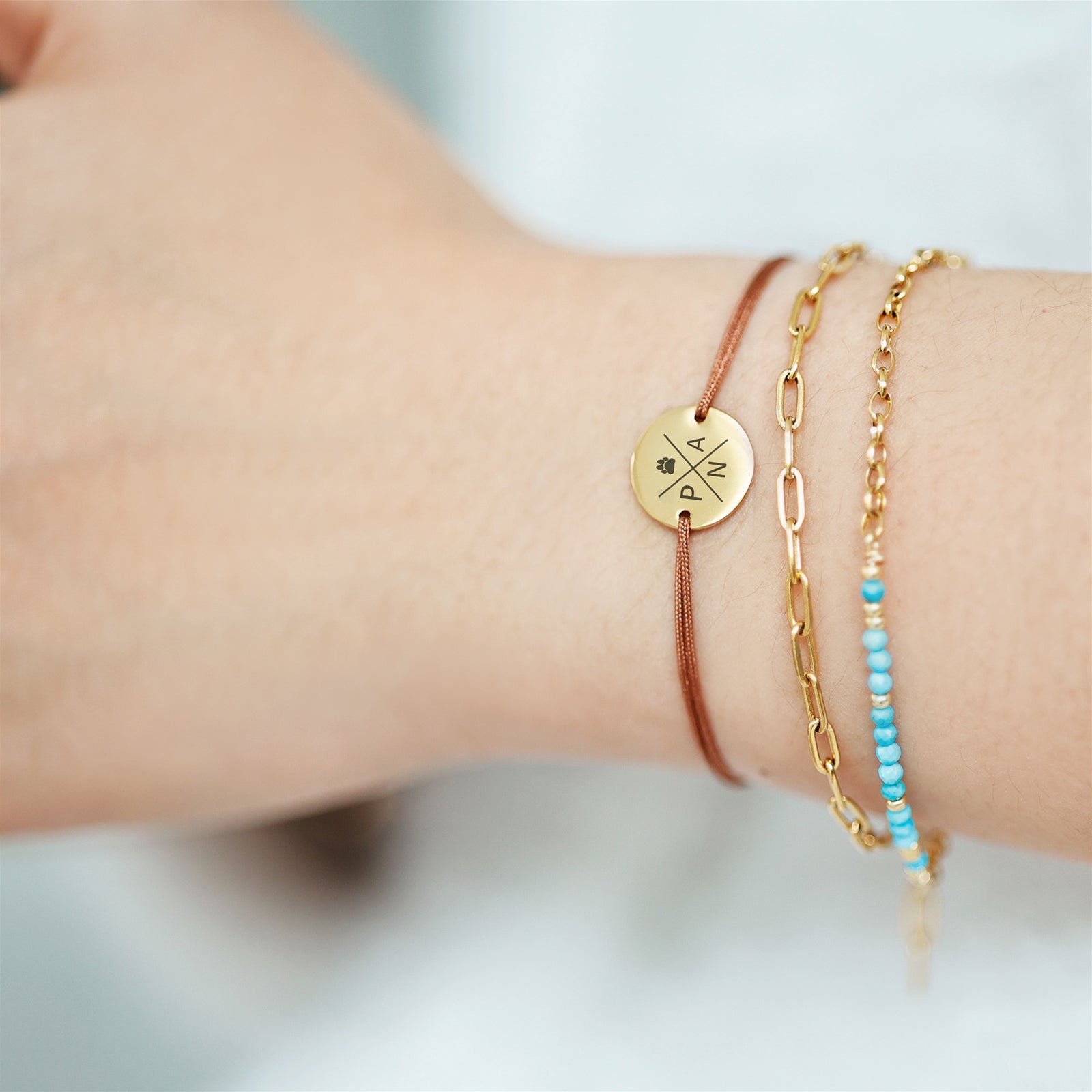 Nylon Unisex Maxi Bracelet Mila with engraving