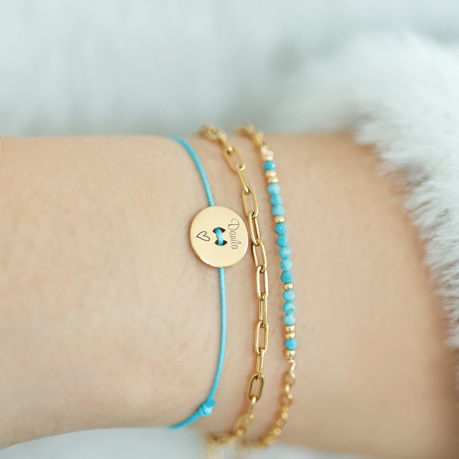 Personalized bracelet - custom engraving - disc bracelet - mom gift - name bracelet - Ichthys bracelet - children's bracelet A232