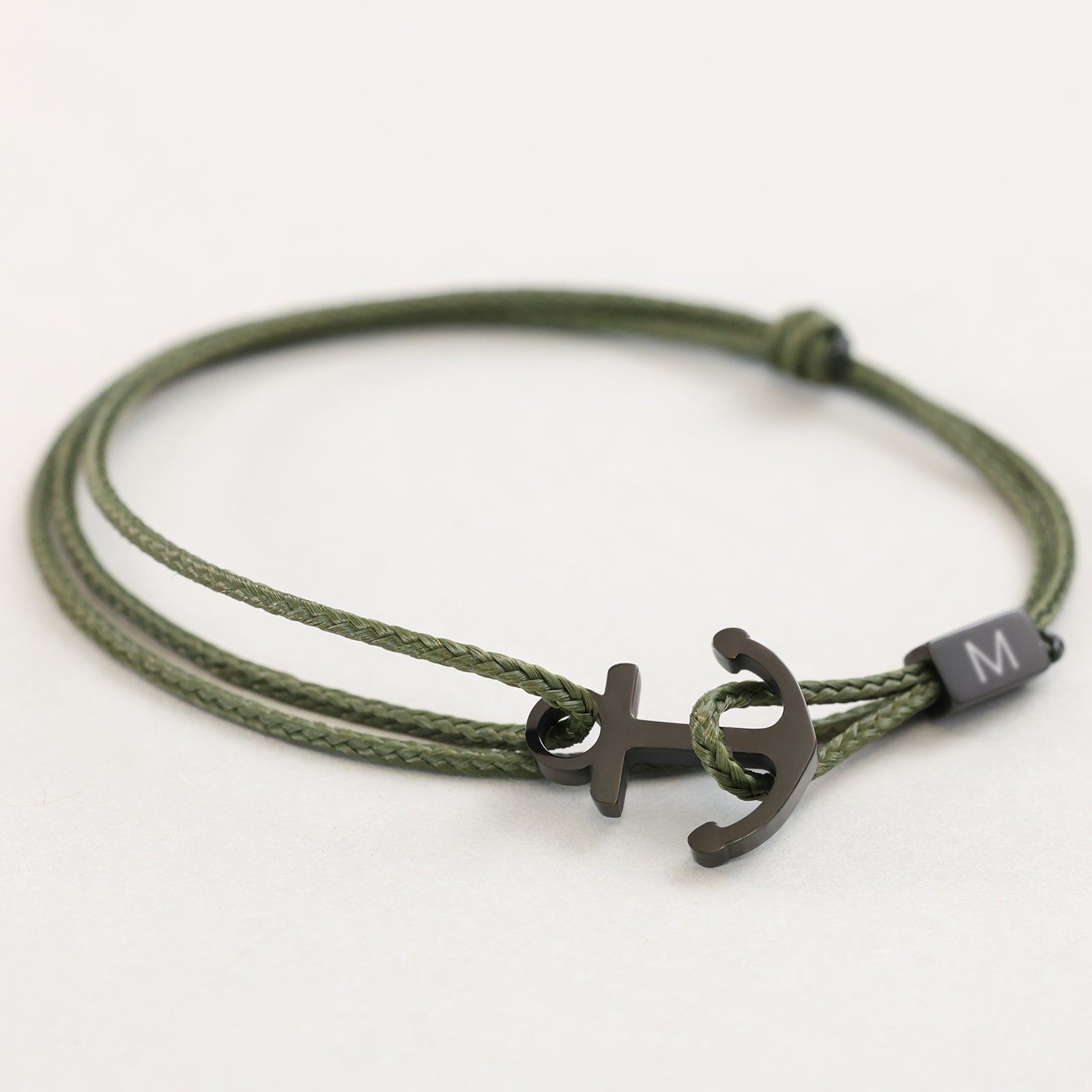 Men's bracelet - Personalized sailing rope bracelet - Surfer bracelet - 4 sides engraving - Bracelet with engraving - Stainless steel gold silver - A199 gs