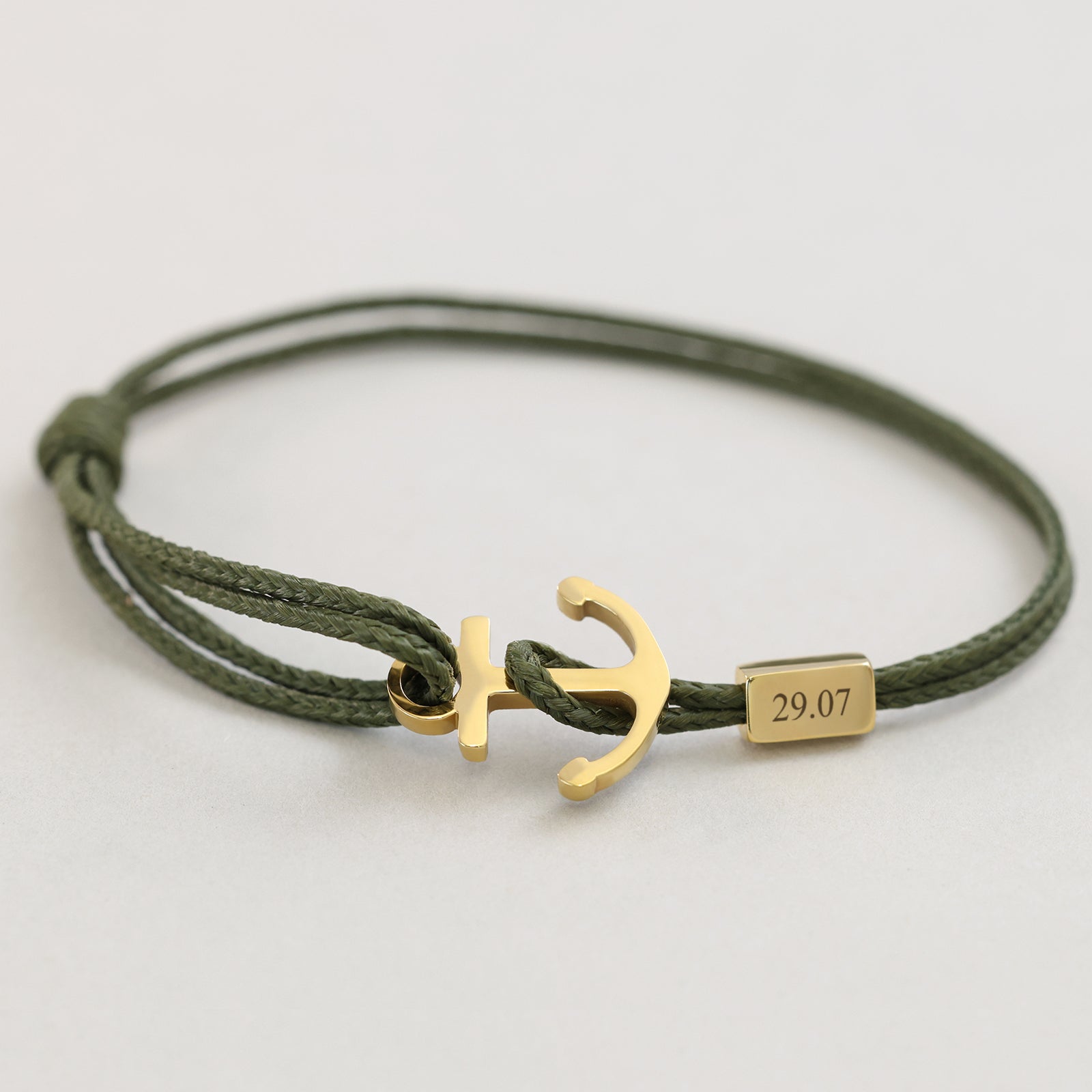 Men's bracelet - Personalized sailing rope bracelet - Surfer bracelet - 4 sides engraving - Bracelet with engraving - Stainless steel gold silver - A199 gs