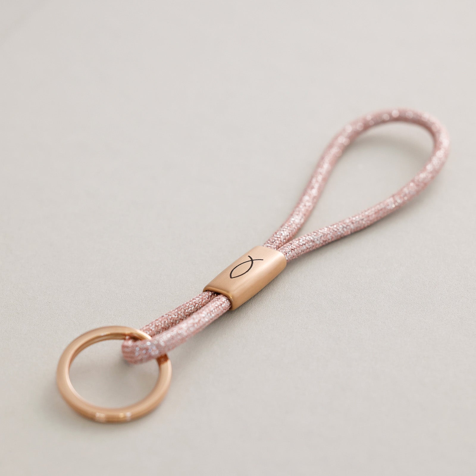 Glitzer Schlüsselband mit Gravur - Personalisiertes Edelstahl Schlüsselband für Mädchen -Schlüsselband mit Namen - Schulkindgeschenk - SL004 - VIVIANNASCHMUCK