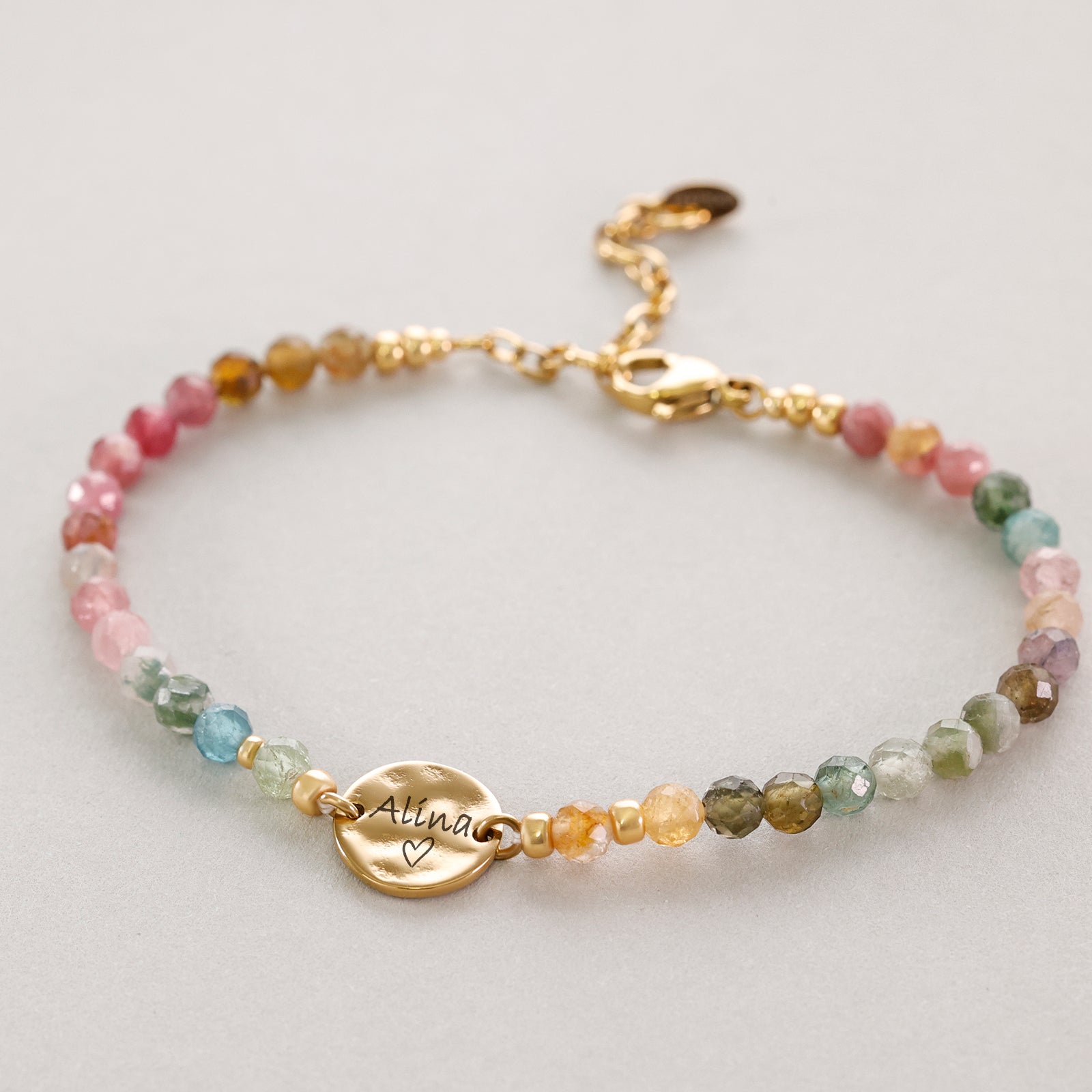 Personalized rose quartz bracelet - stainless steel bracelet with personalized engraving - wedding bracelet - keepsake gift for girlfriend - AS018