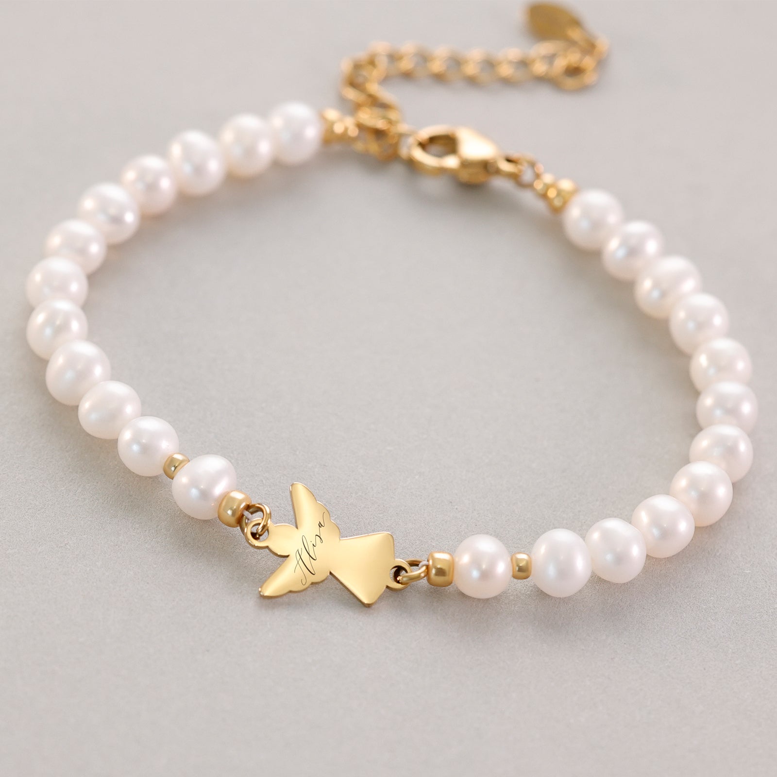 Engel Armband mit Süßwasserperlen