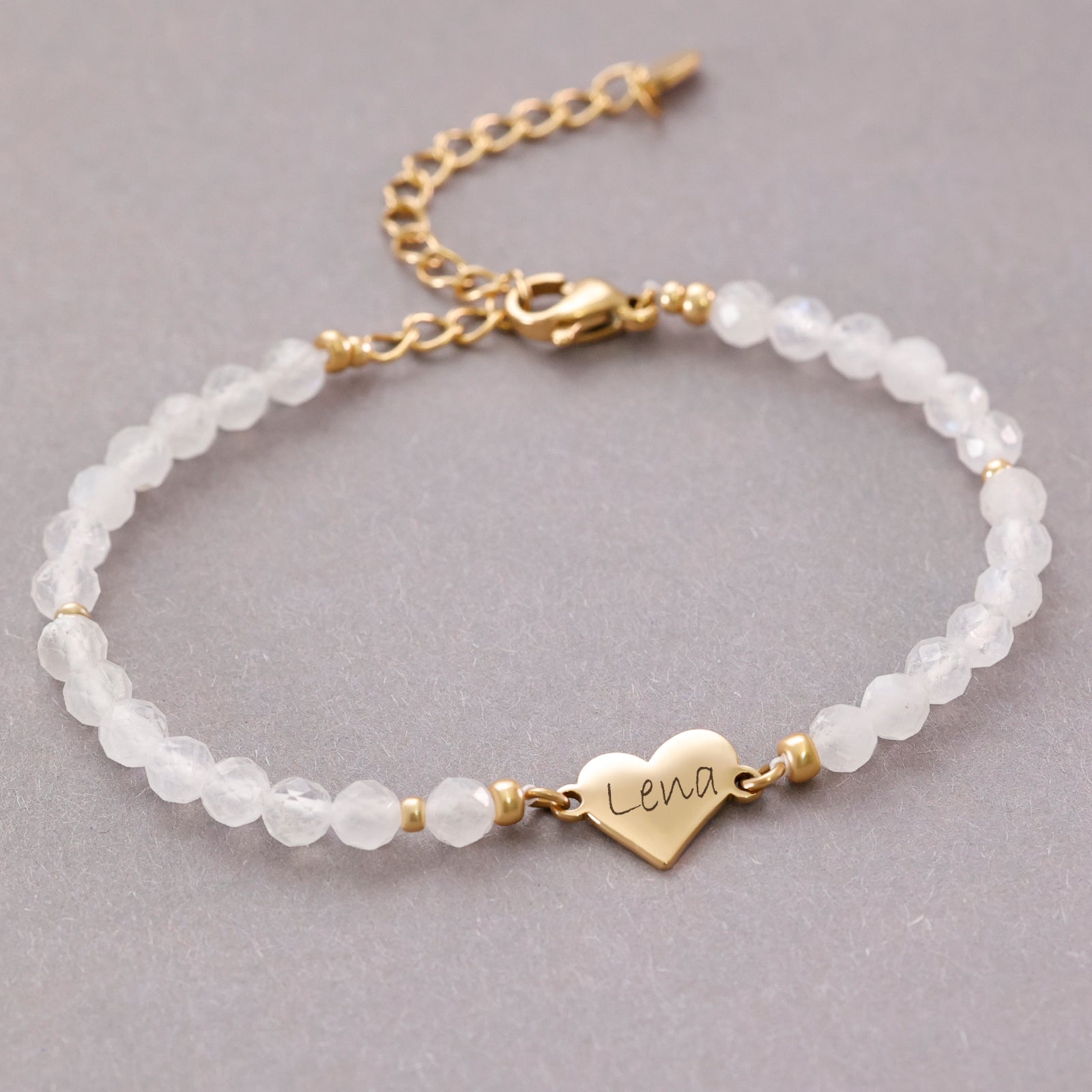 Herz-Armband mit Mondstein