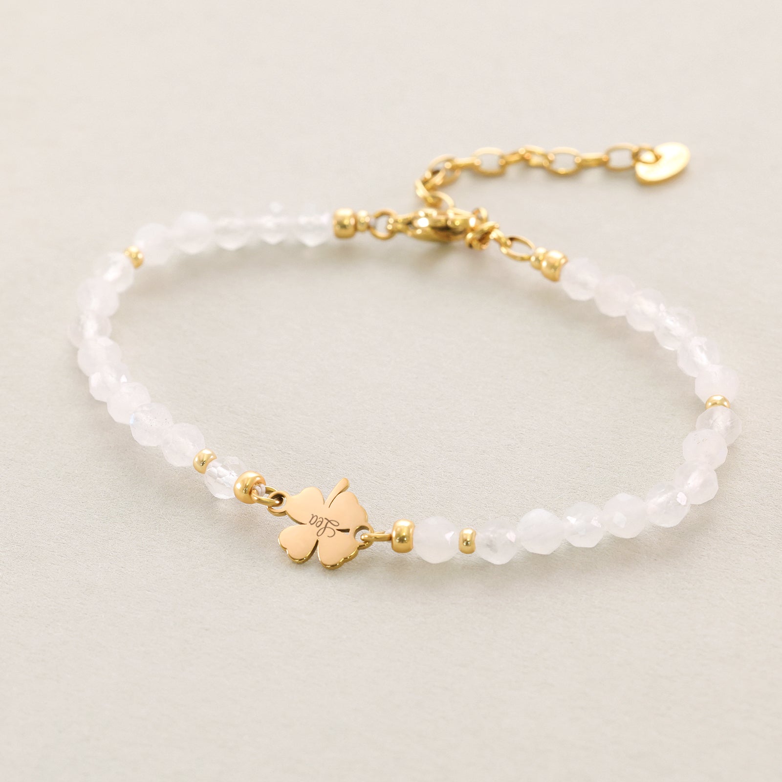 Personalized protective bracelet with guardian angel &amp; freshwater pearls