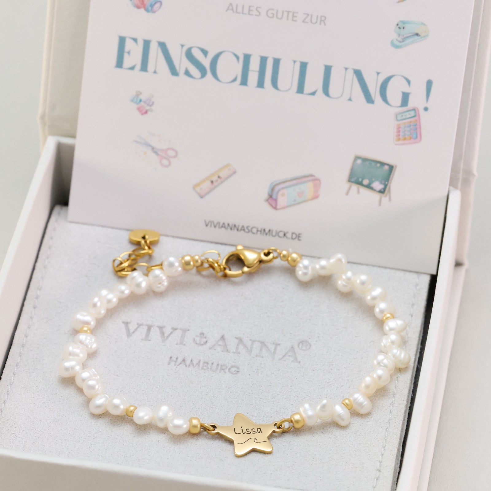 Personalized protective bracelet with guardian angel &amp; freshwater pearls