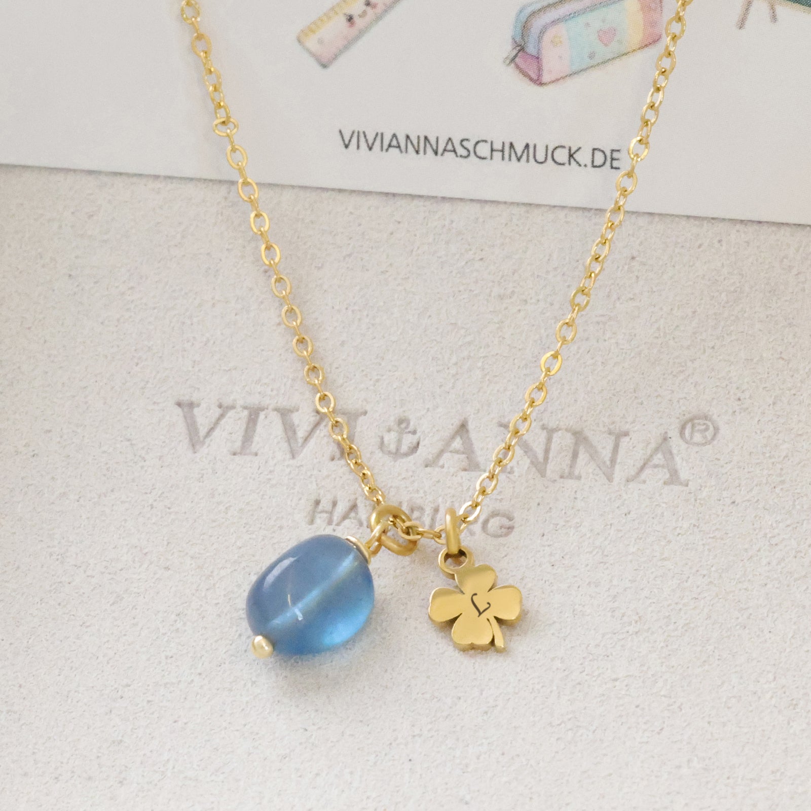 Natural Stone Hammered Necklace - 925 Sterling Silver