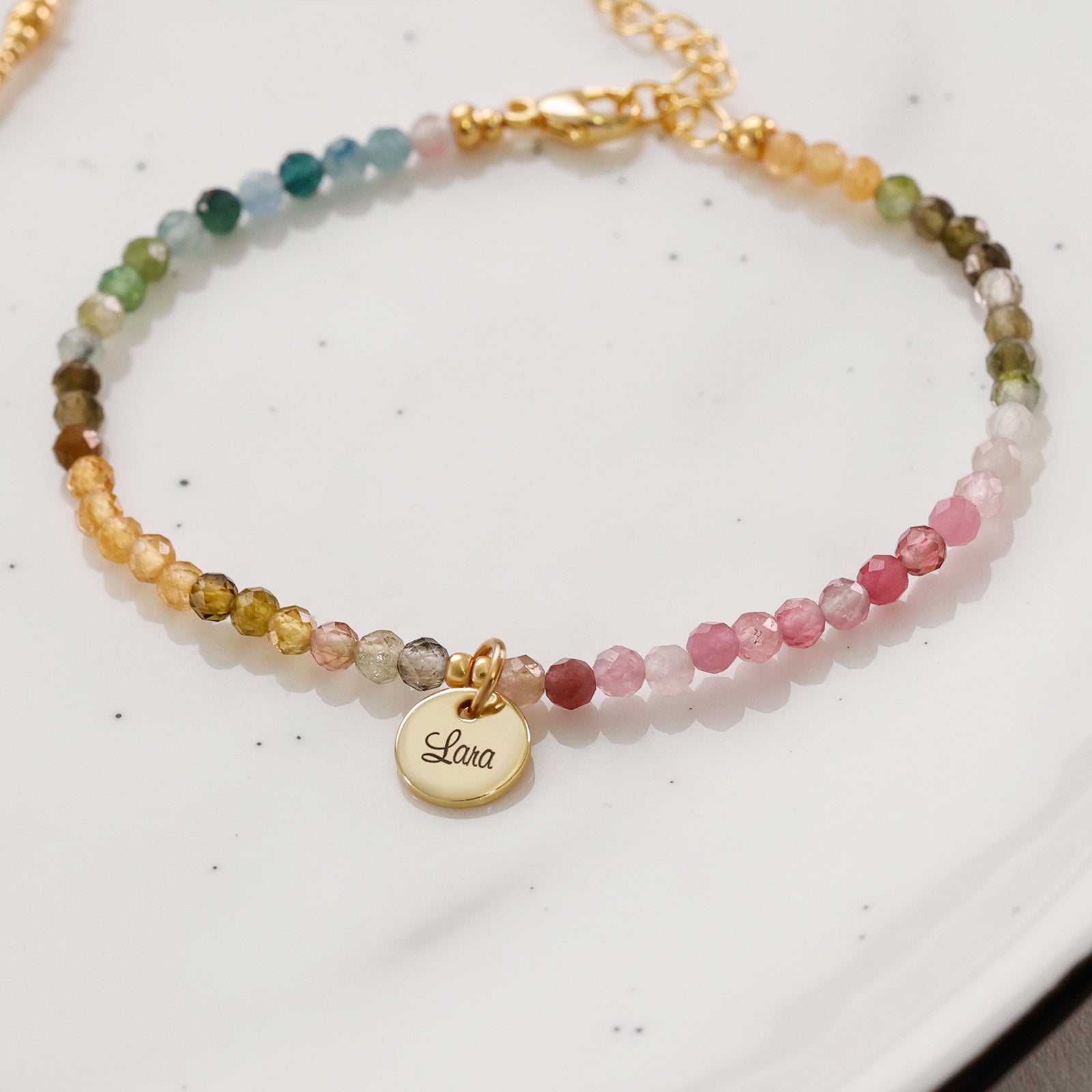 Rainbow Tourmaline Bracelet - 925 Sterling Silver