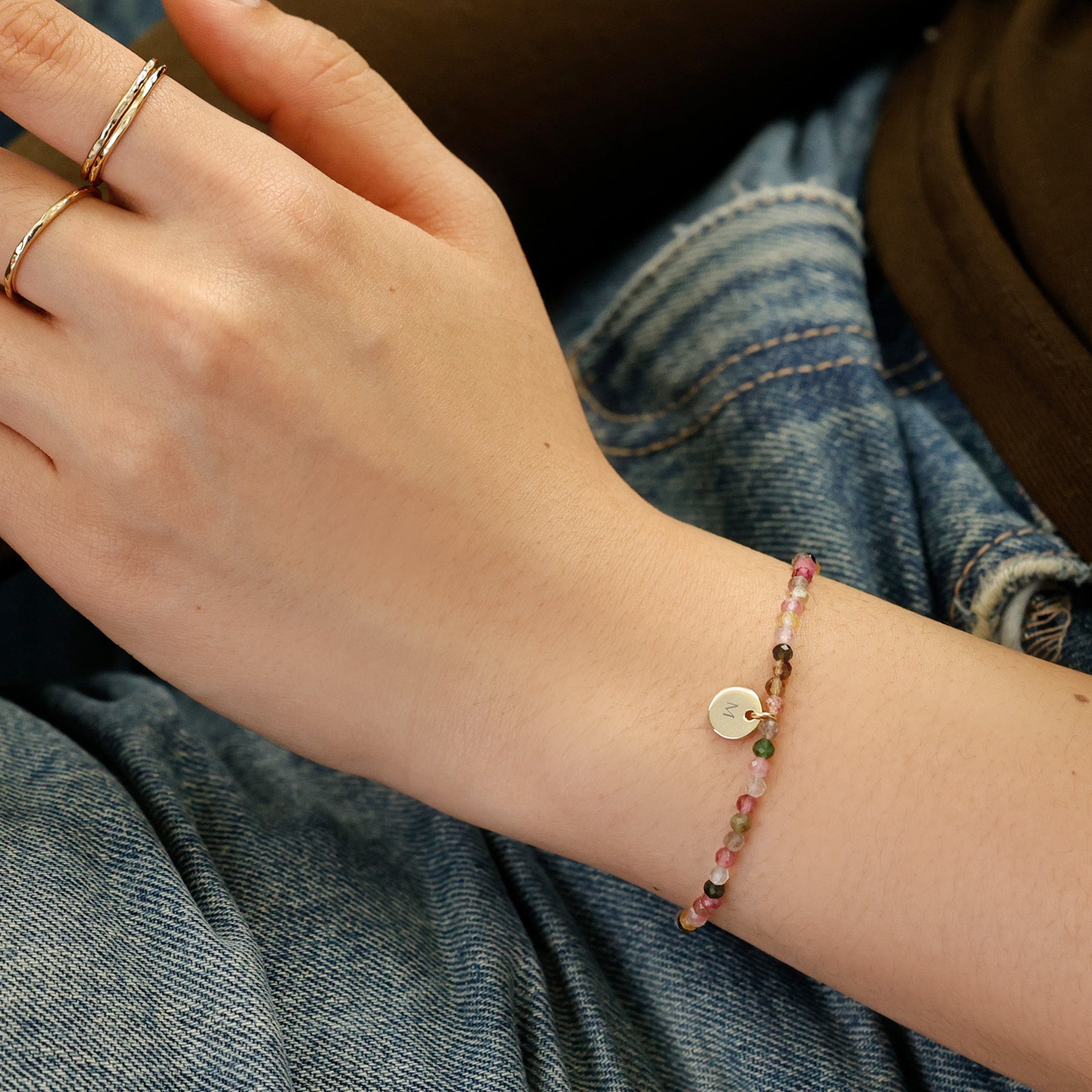 Rainbow Tourmaline Bracelet - 925 Sterling Silver