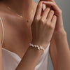 Süßwasserperlen Armband mit Gravur-Plättchen - 925er Sterling Silber Damen Armband VIVIANNASCHMUCK