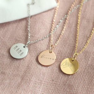 925er Personalisierte Ketten · Brautjungfern Kette· Kette mit Gravur · Familienkette · Namenskette · Geschenk für Frau, GK003