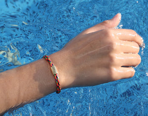 Personalisiertes Segeltau Armband - Wunschgravur - Freundschaftsarmband - Surferarmband-Partnerarmband- Armband mit Gravur - Edelstahl A182